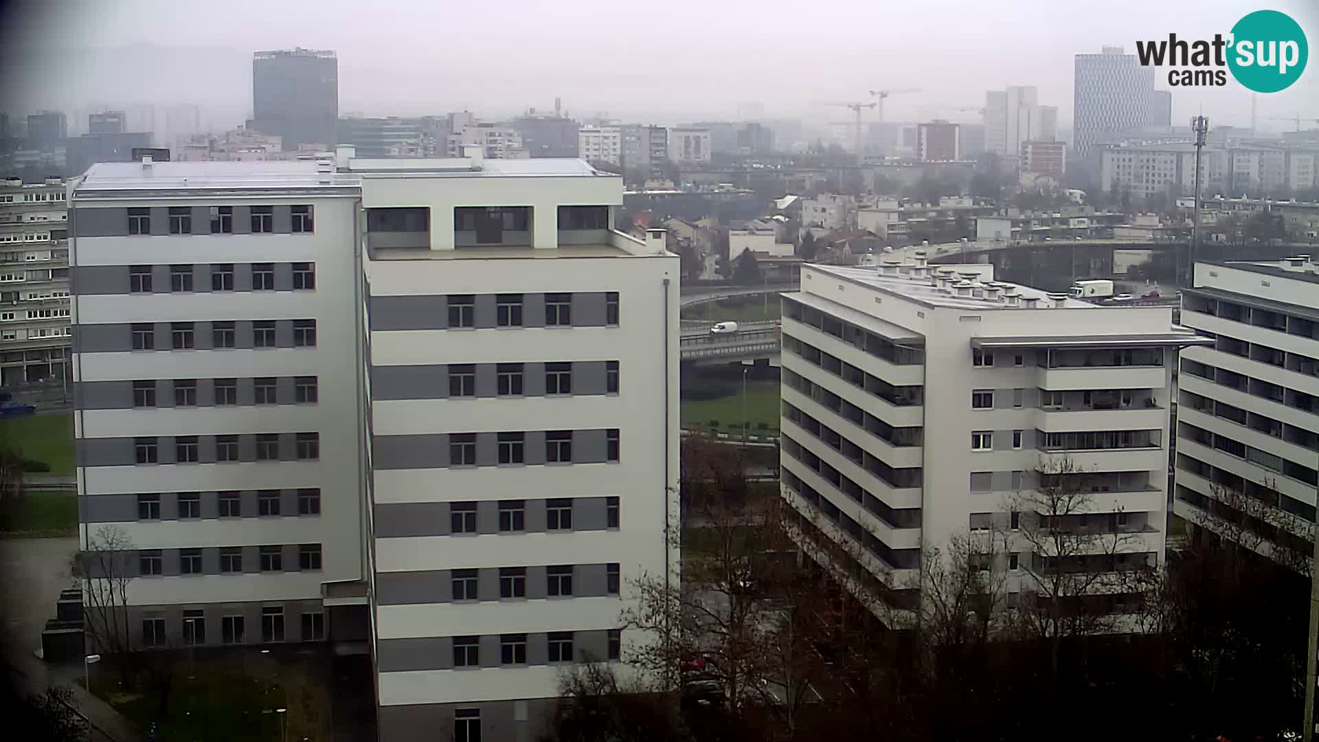 Krožišče Slavonske in Marin Držićeve ulice v Zagrebu v živo