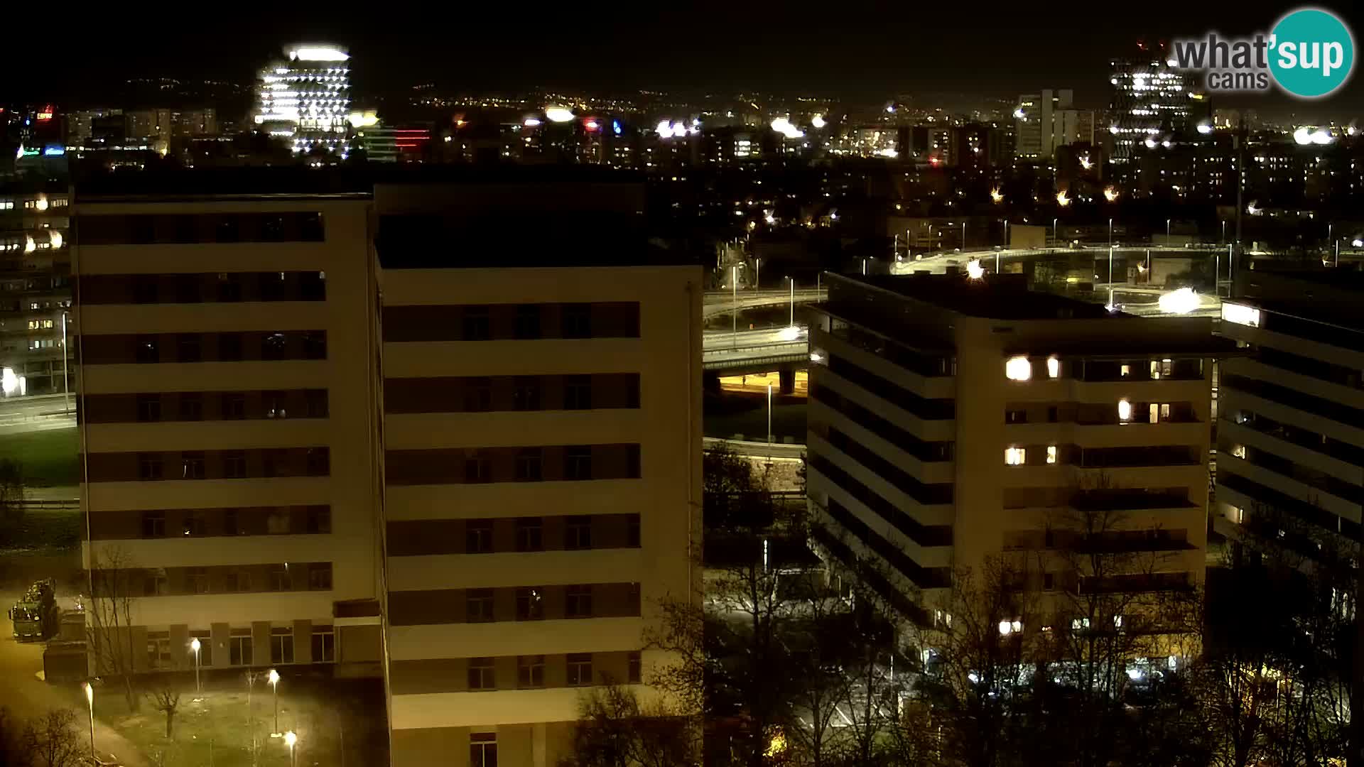 Live-Kreisverkehr Slavonska und Marin Držić Avenue zur Zagreb Webcam