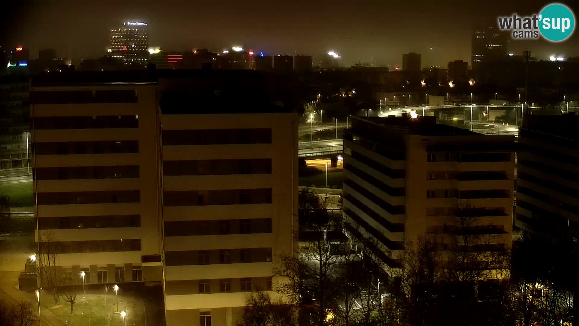 Rond-point en direct traversant les avenues Slavonska et Marin Držić à Zagreb webcam