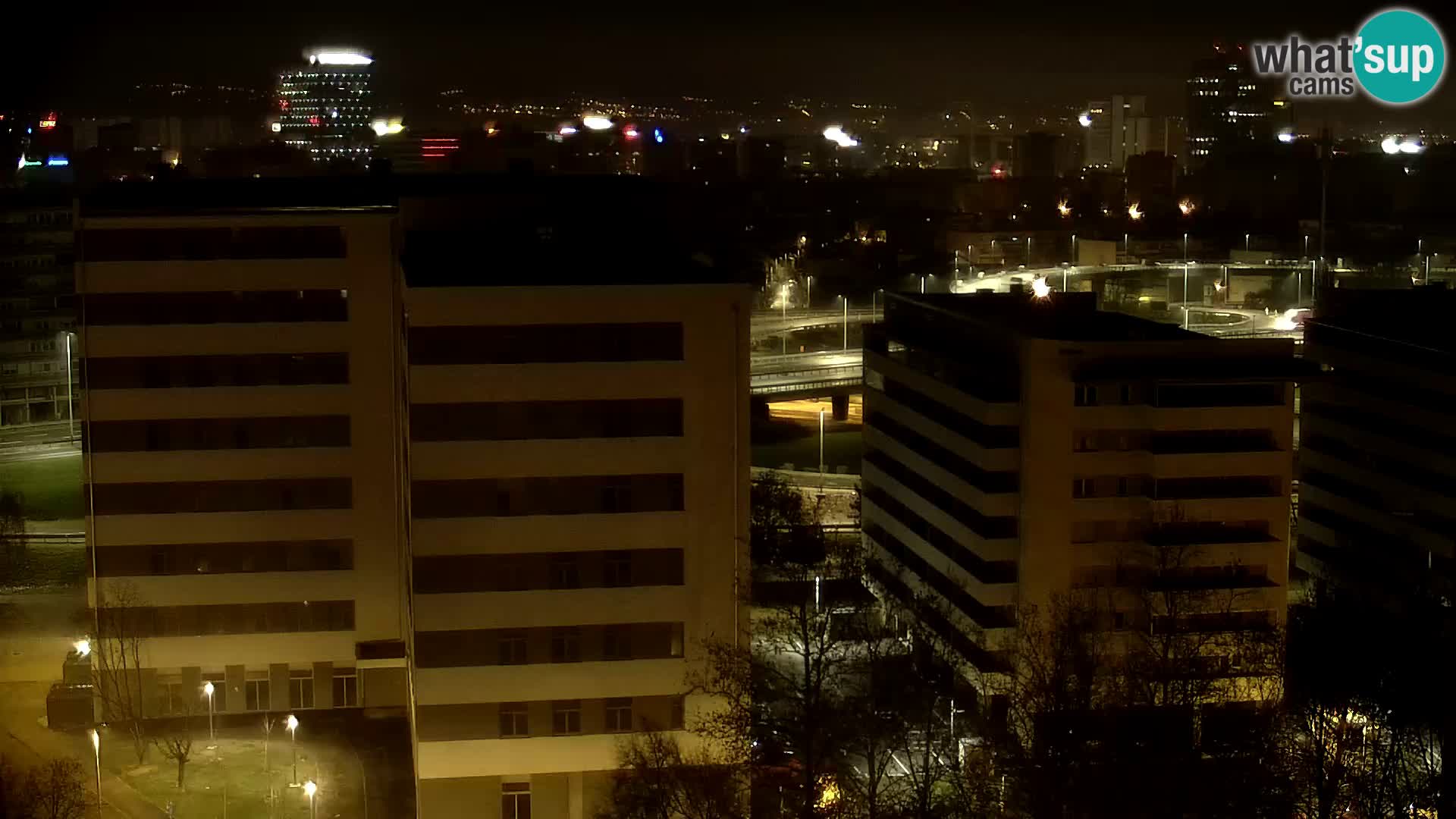 Live-Kreisverkehr Slavonska und Marin Držić Avenue zur Zagreb Webcam