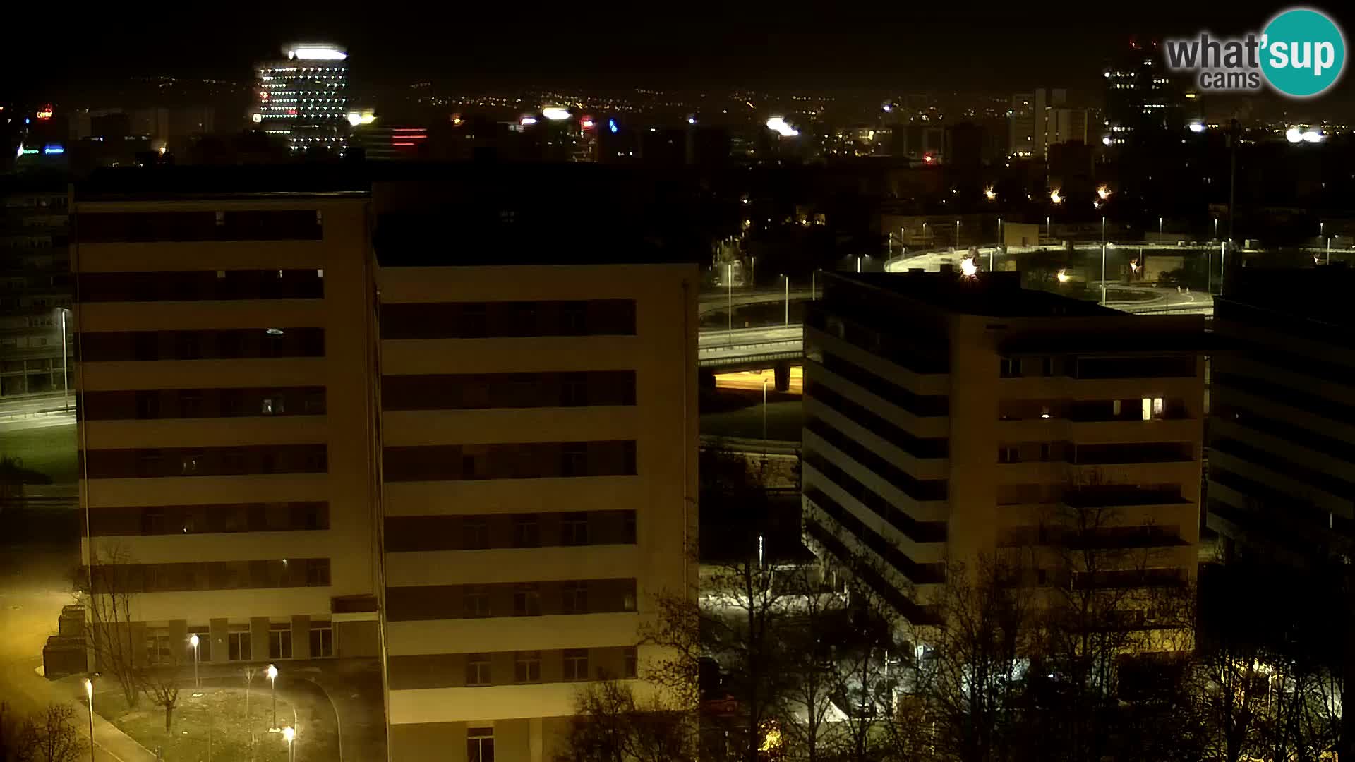 Rond-point en direct traversant les avenues Slavonska et Marin Držić à Zagreb webcam