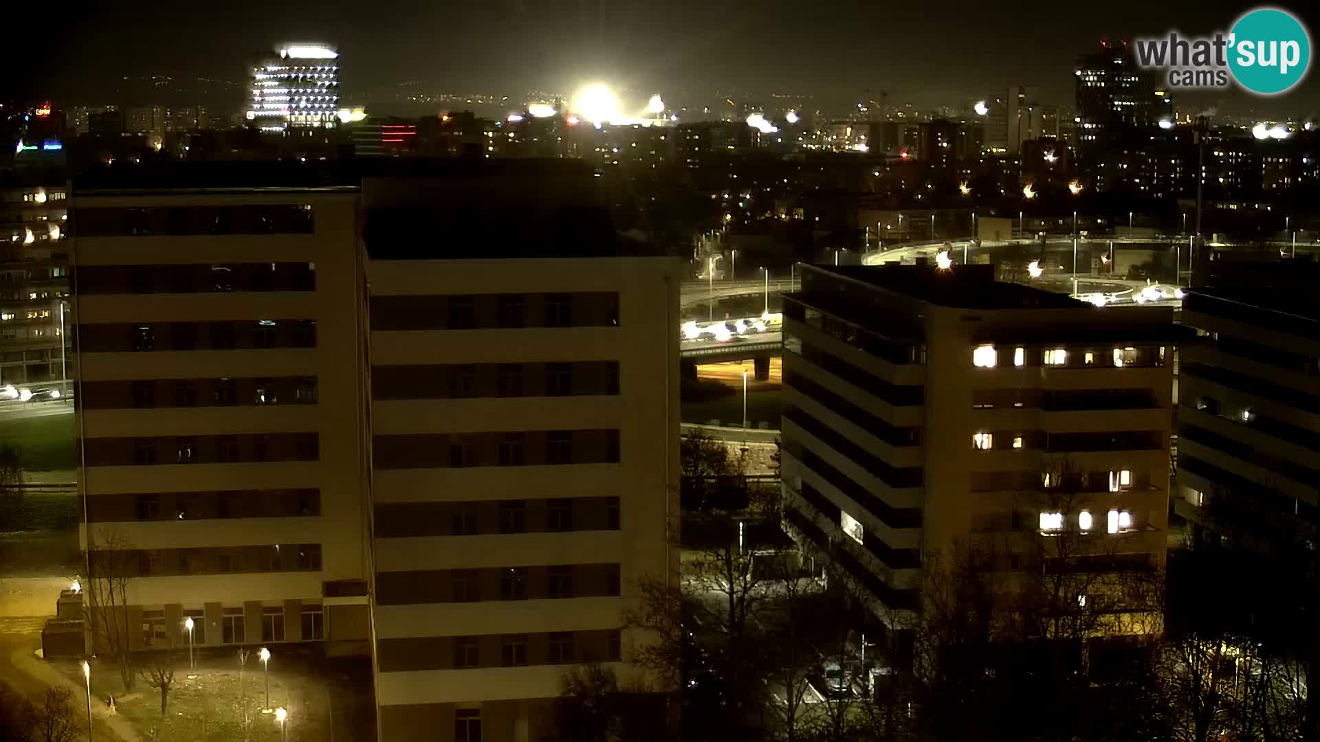 Live-Kreisverkehr Slavonska und Marin Držić Avenue zur Zagreb Webcam