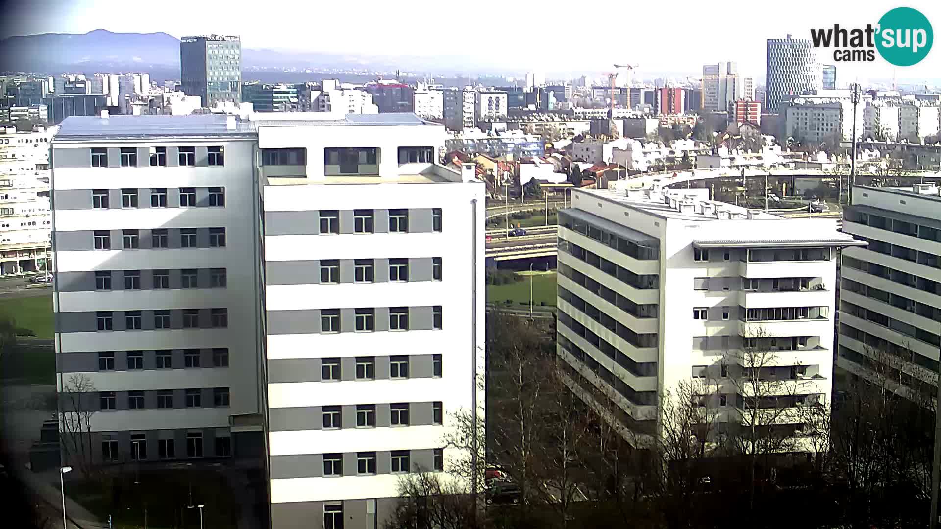 Rotatoria e incrocio viale Slavonska e Marin Držić  – webcam di Zagabria