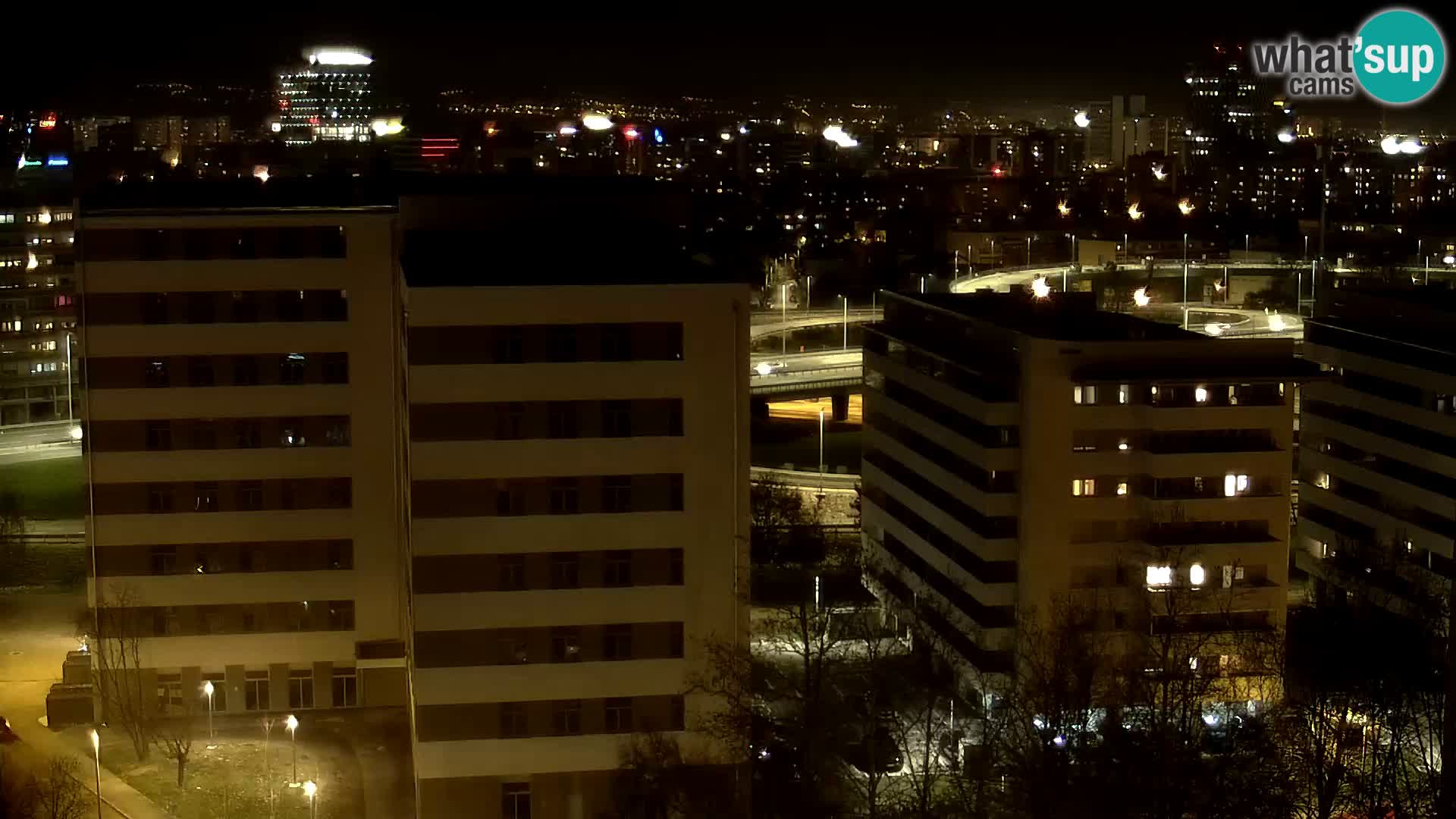 Rotonda en vivo que cruza Slavonska y Marin Držić Avenue en Zagreb webcam