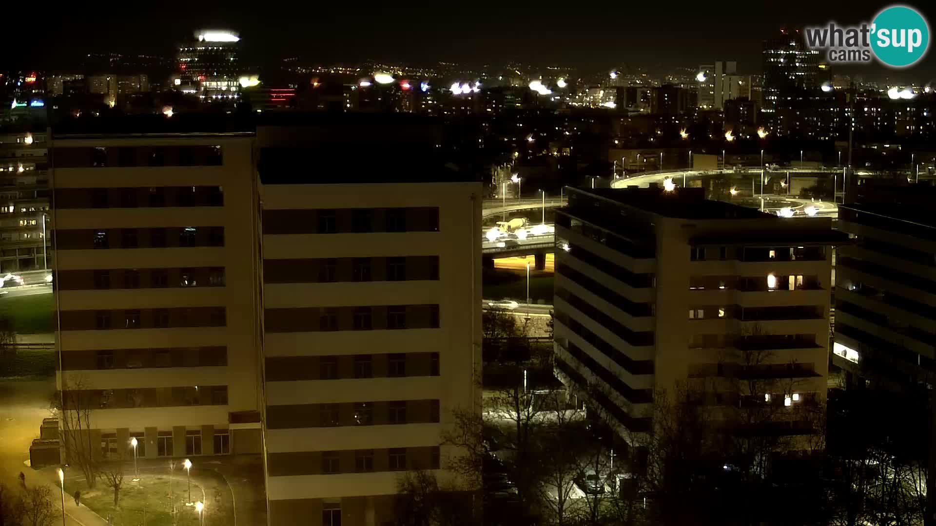 Live-Kreisverkehr Slavonska und Marin Držić Avenue zur Zagreb Webcam