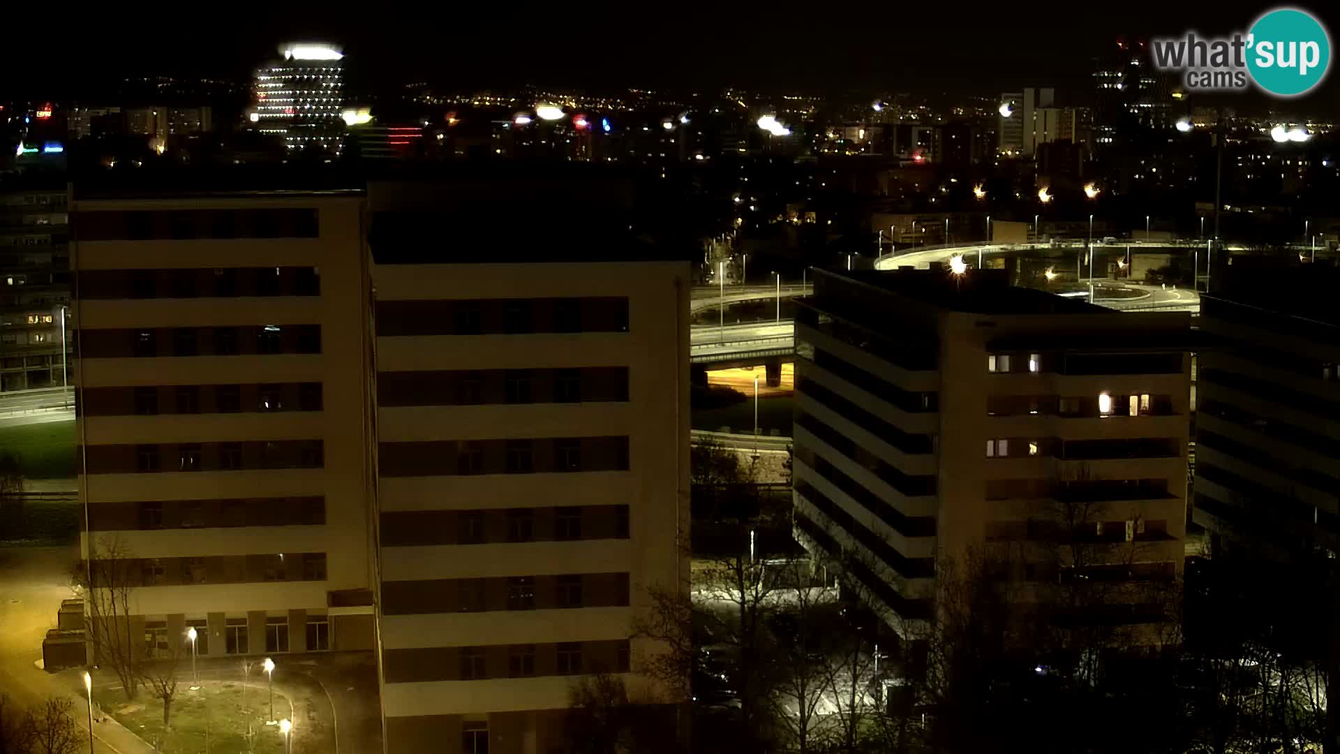 Rond-point en direct traversant les avenues Slavonska et Marin Držić à Zagreb webcam