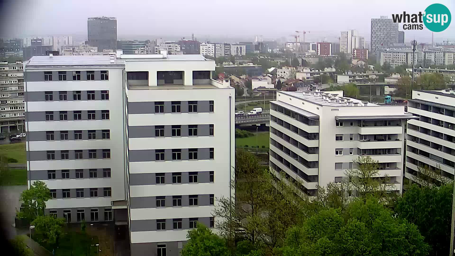 Krožišče Slavonske in Marin Držićeve ulice v Zagrebu v živo