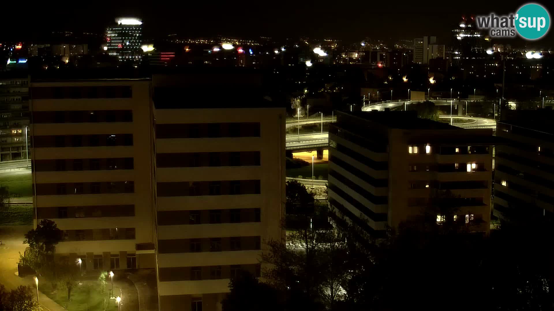 Rotonda en vivo que cruza Slavonska y Marin Držić Avenue en Zagreb webcam