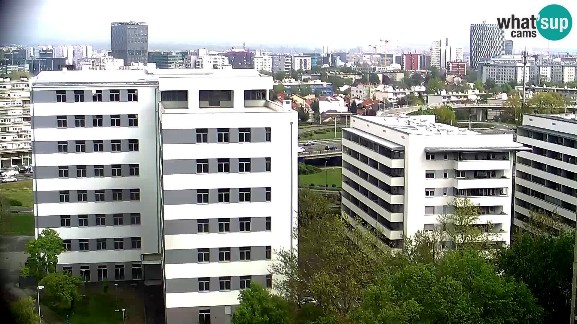 Rotatoria e incrocio viale Slavonska e Marin Držić  – webcam di Zagabria