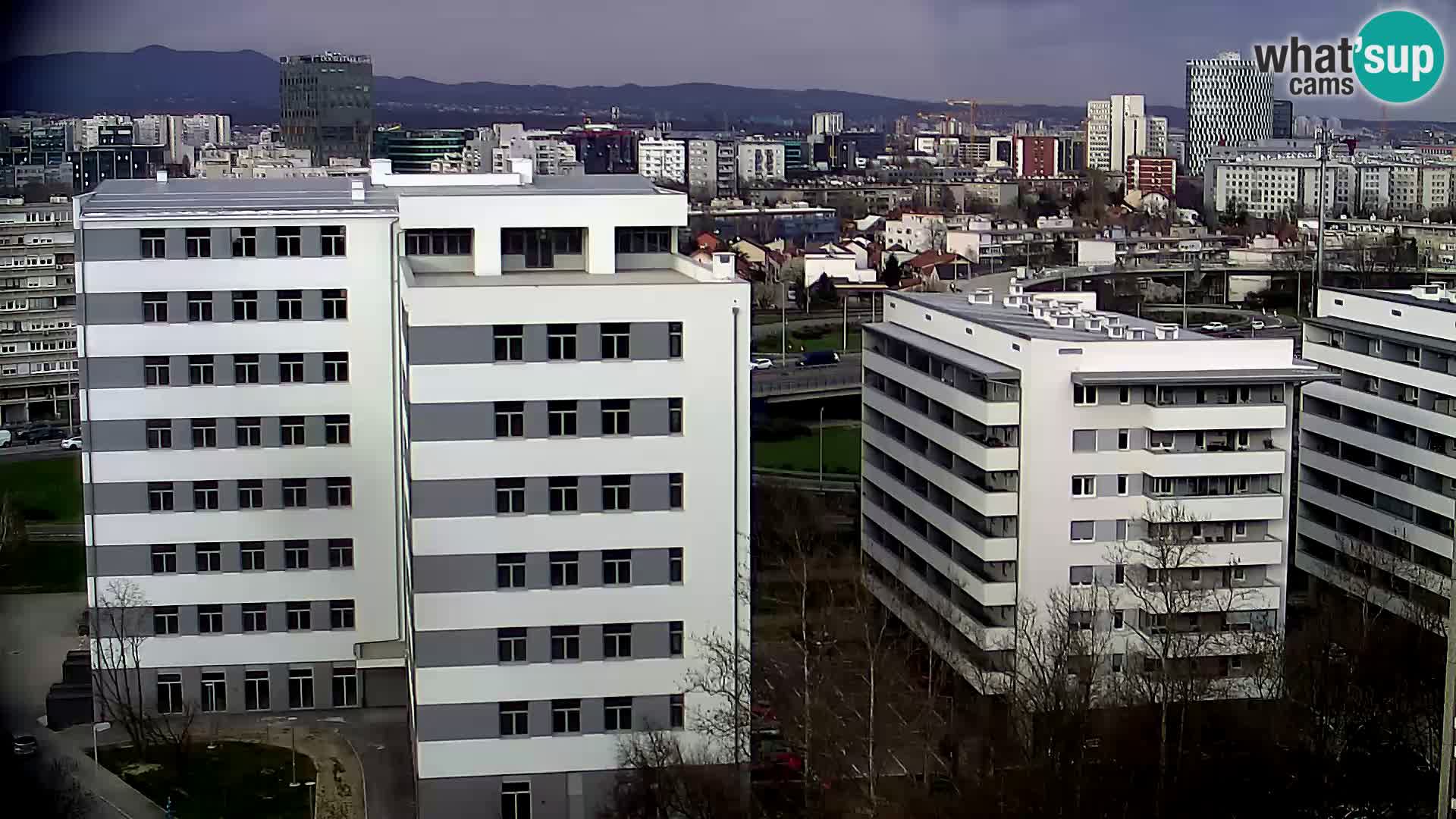 Rotonda en vivo que cruza Slavonska y Marin Držić Avenue en Zagreb webcam