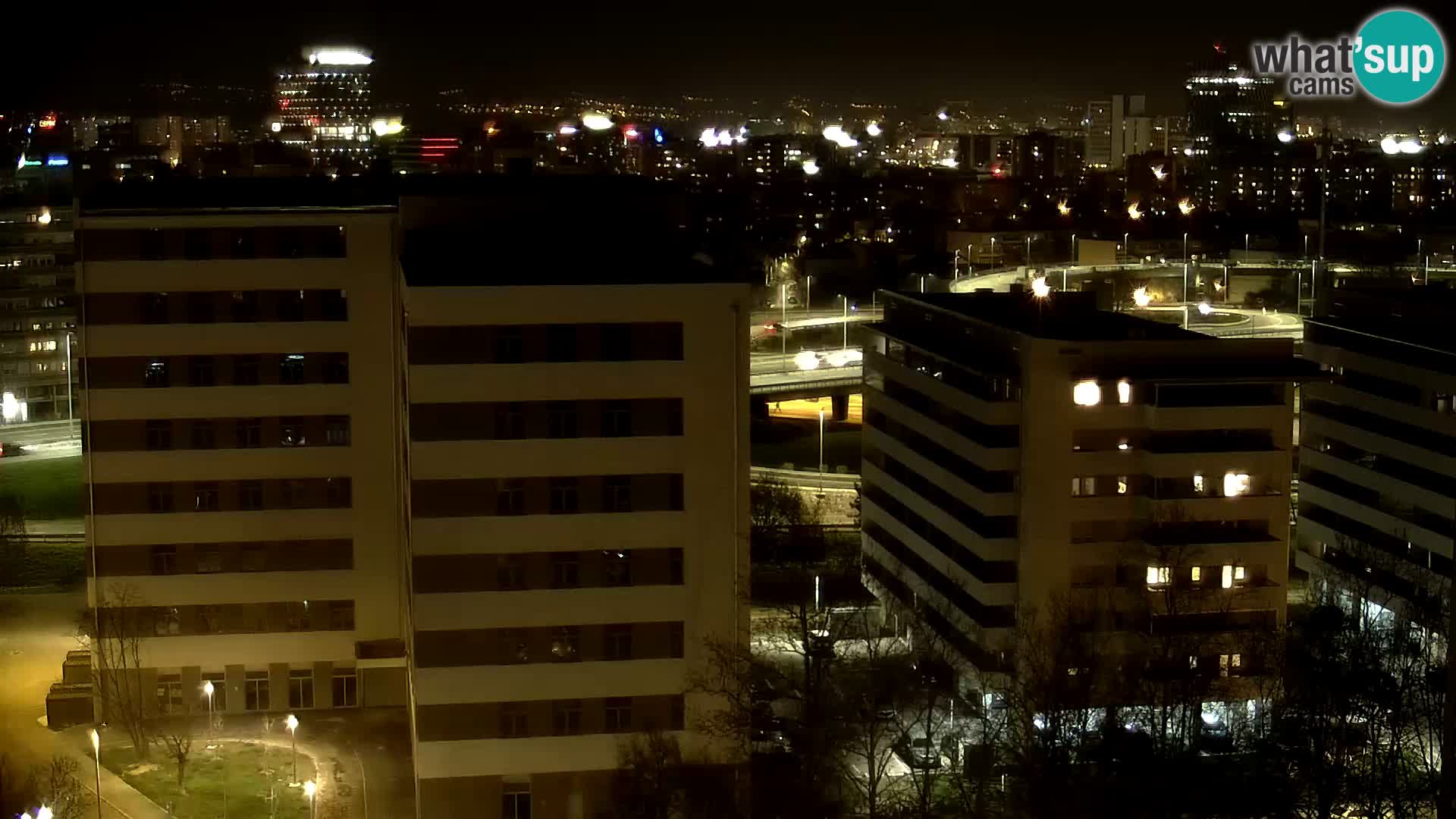 Rotonda en vivo que cruza Slavonska y Marin Držić Avenue en Zagreb webcam