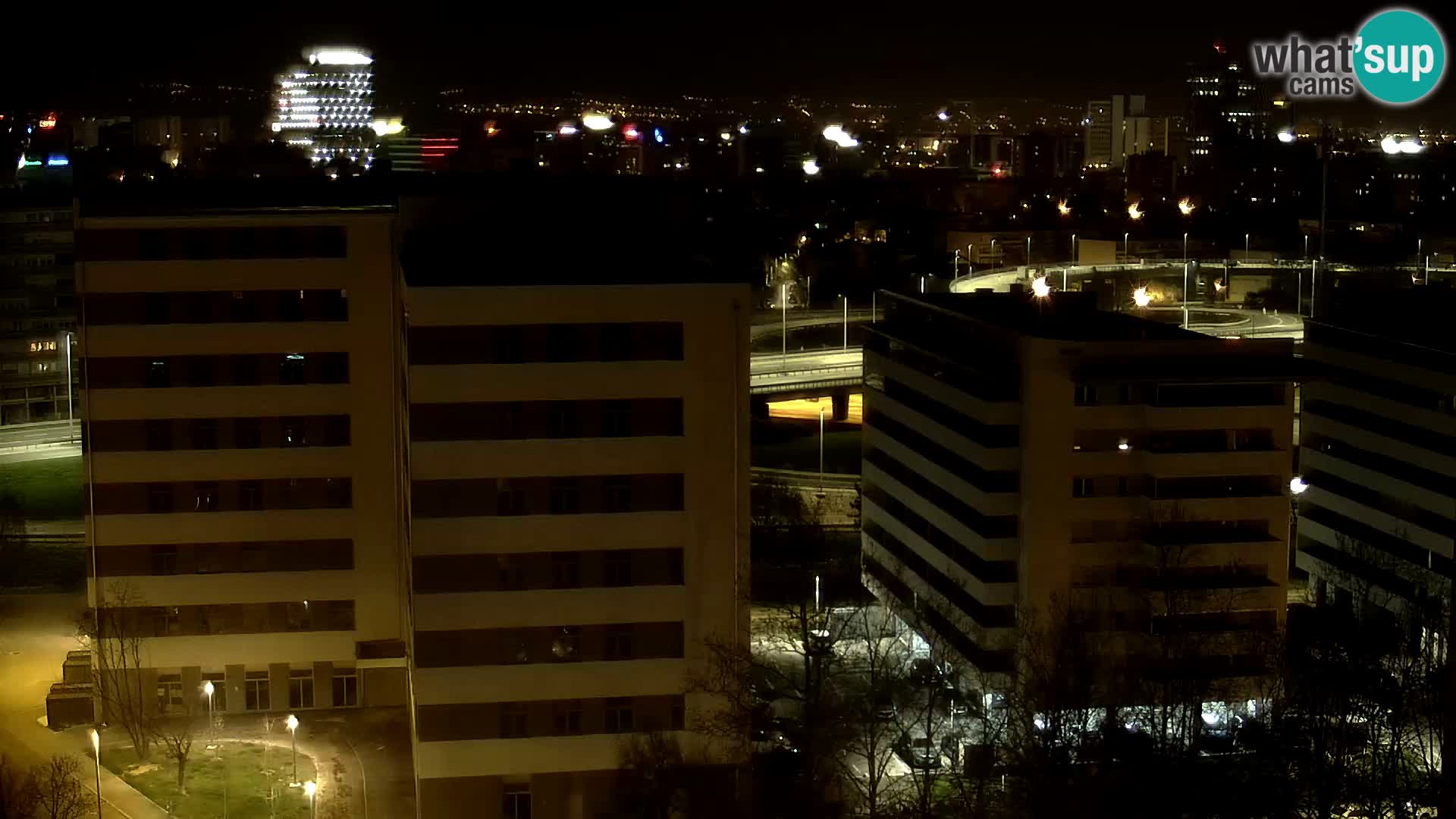 Rond-point en direct traversant les avenues Slavonska et Marin Držić à Zagreb webcam