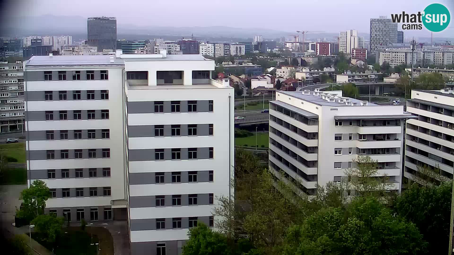 Rotatoria e incrocio viale Slavonska e Marin Držić  – webcam di Zagabria