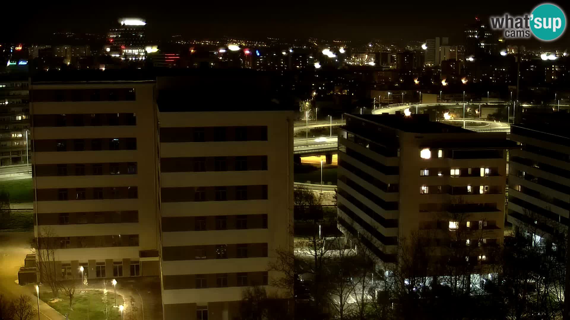 Rotonda en vivo que cruza Slavonska y Marin Držić Avenue en Zagreb webcam