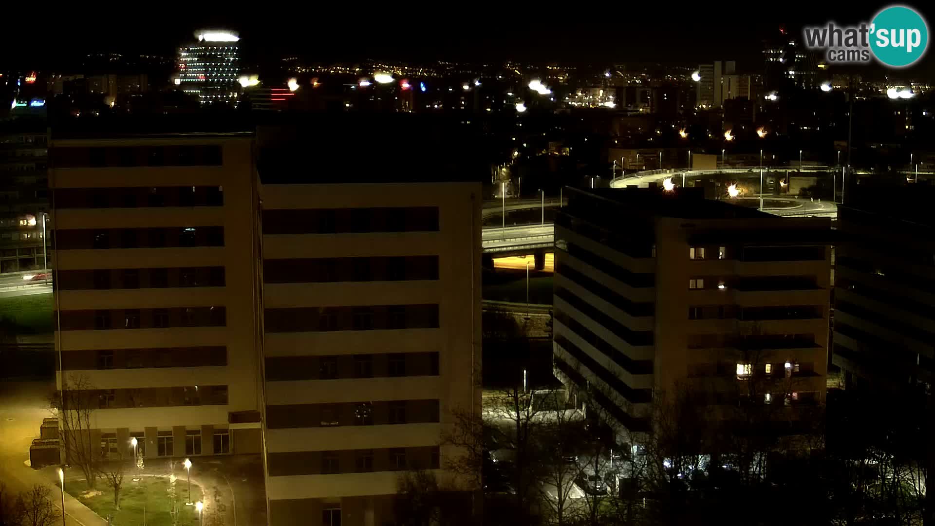 Rond-point en direct traversant les avenues Slavonska et Marin Držić à Zagreb webcam