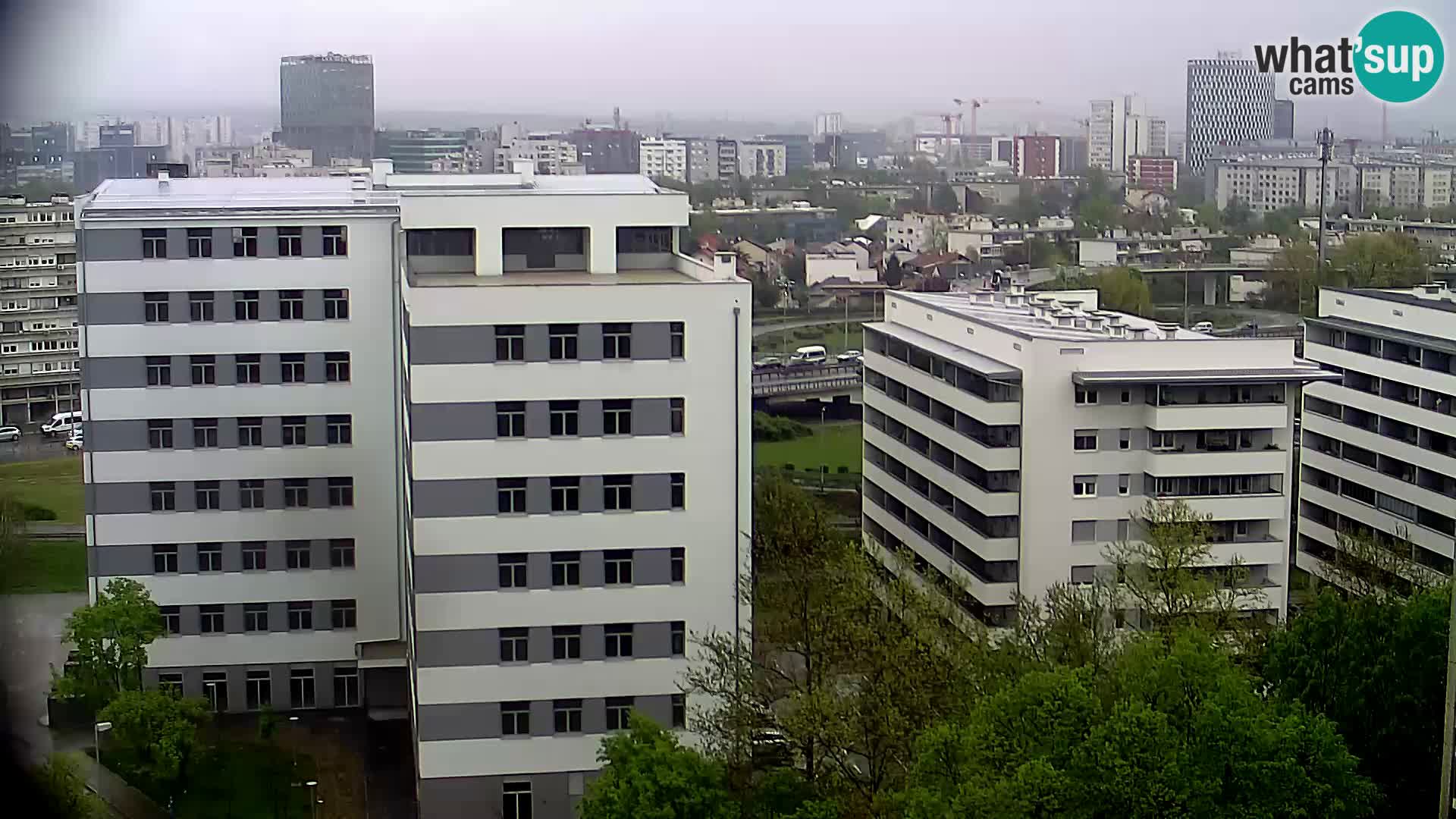 Krožišče Slavonske in Marin Držićeve ulice v Zagrebu v živo