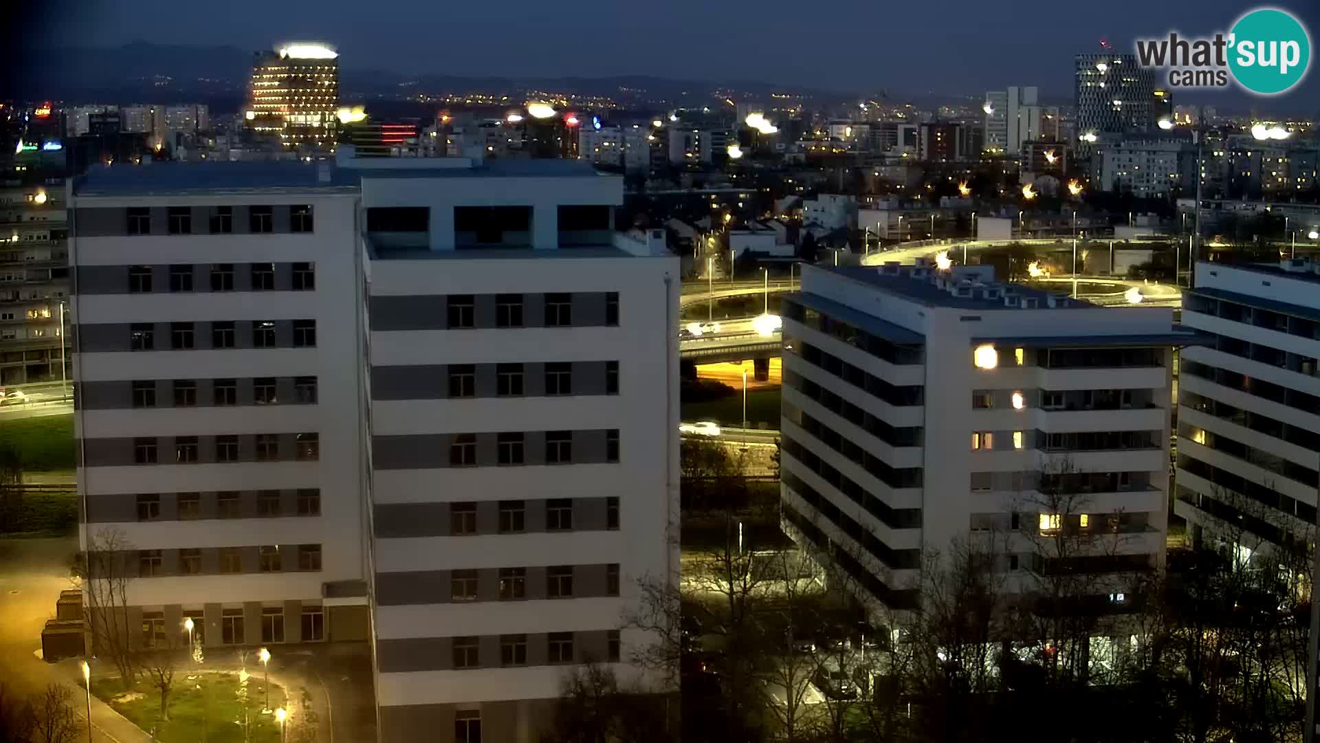 Live Interchange of Slavonska Avenue and Marin Držić Avenue in Zagreb webcam