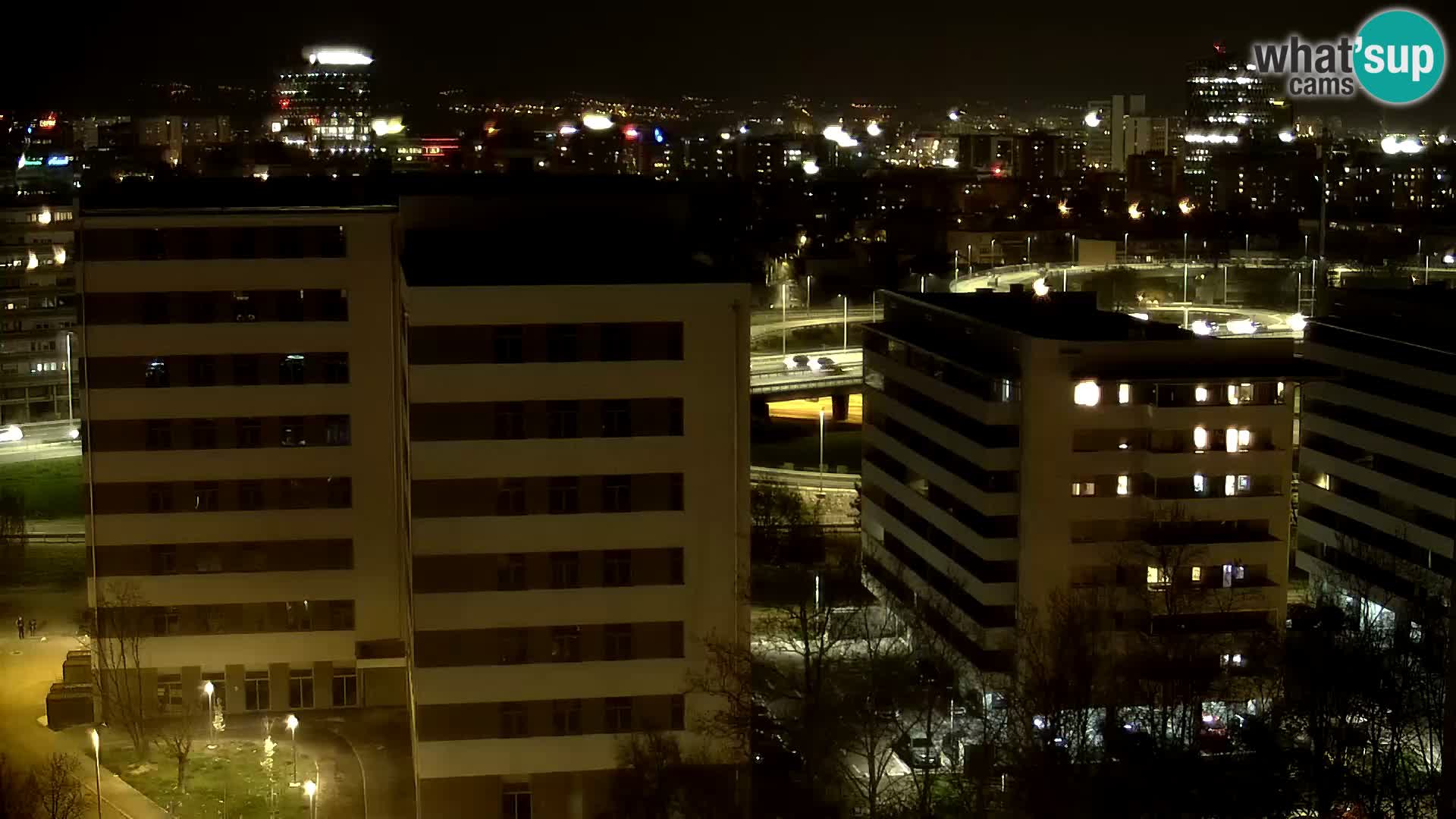 Live-Kreisverkehr Slavonska und Marin Držić Avenue zur Zagreb Webcam