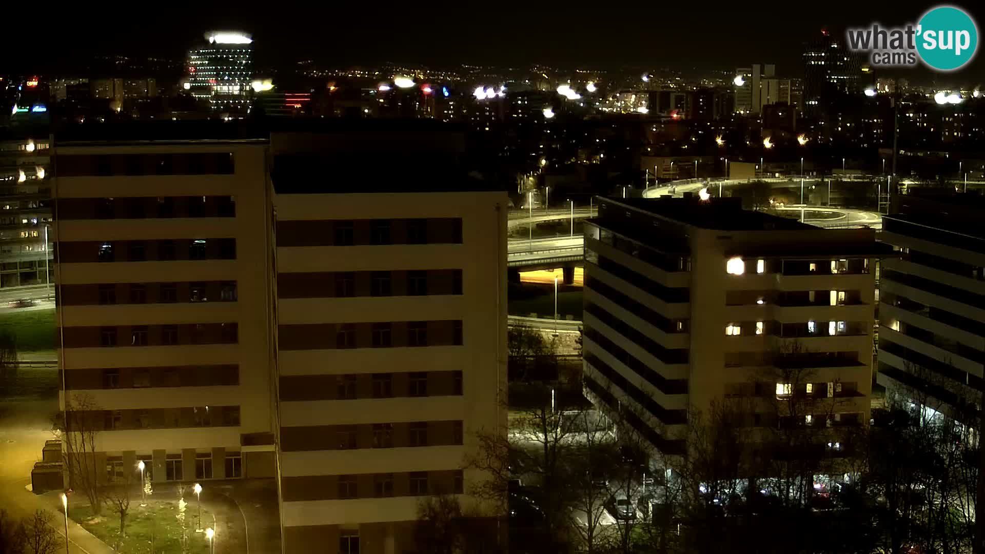 Rond-point en direct traversant les avenues Slavonska et Marin Držić à Zagreb webcam