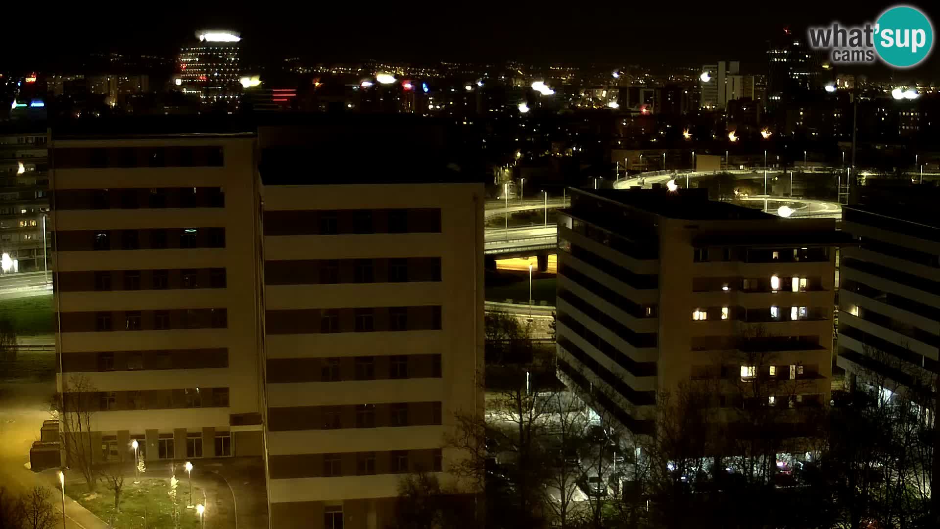 Live-Kreisverkehr Slavonska und Marin Držić Avenue zur Zagreb Webcam