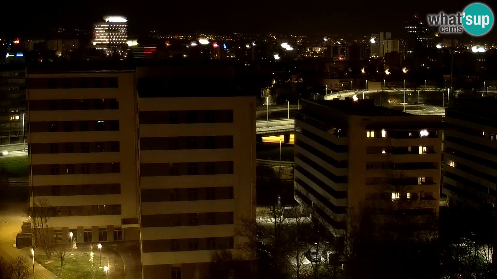 Rond-point en direct traversant les avenues Slavonska et Marin Držić à Zagreb webcam