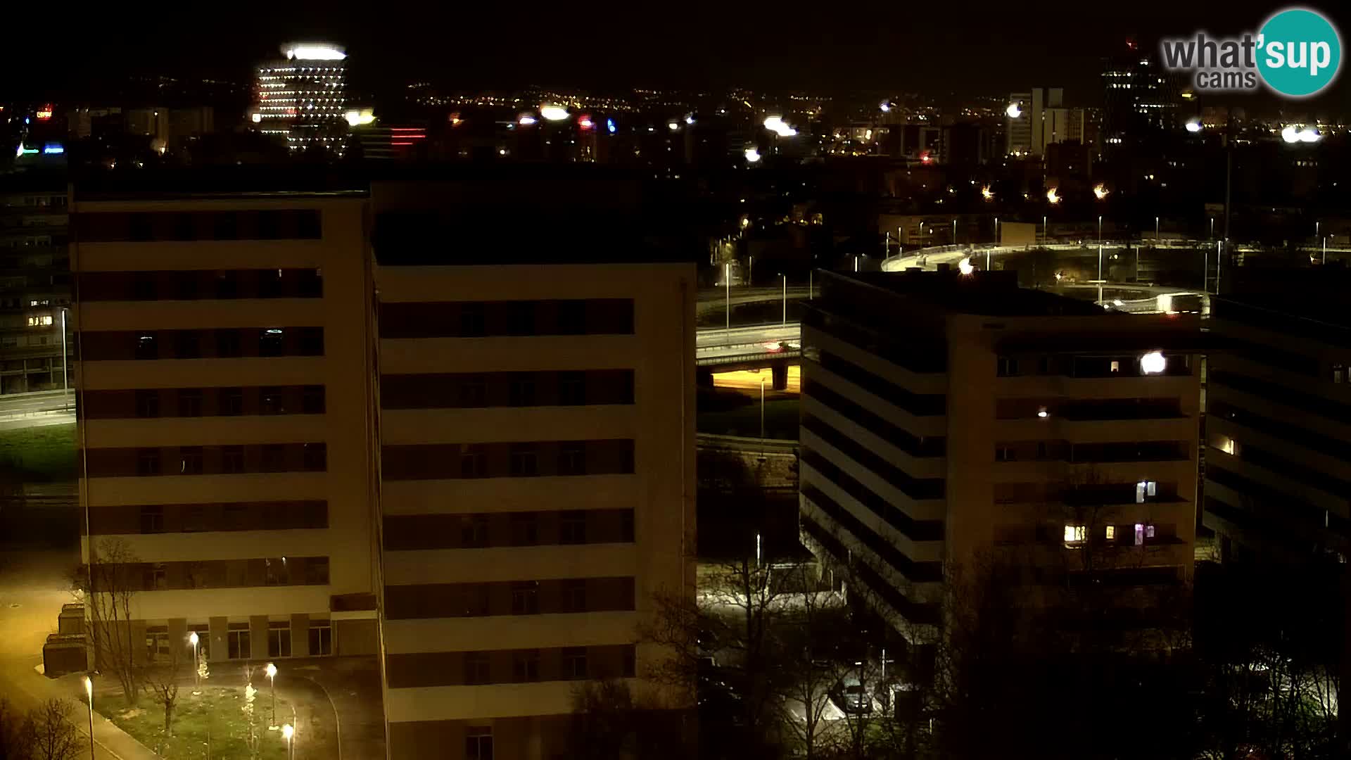 Rond-point en direct traversant les avenues Slavonska et Marin Držić à Zagreb webcam