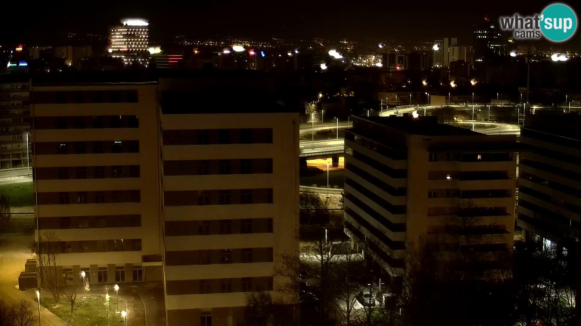 Rotonda en vivo que cruza Slavonska y Marin Držić Avenue en Zagreb webcam