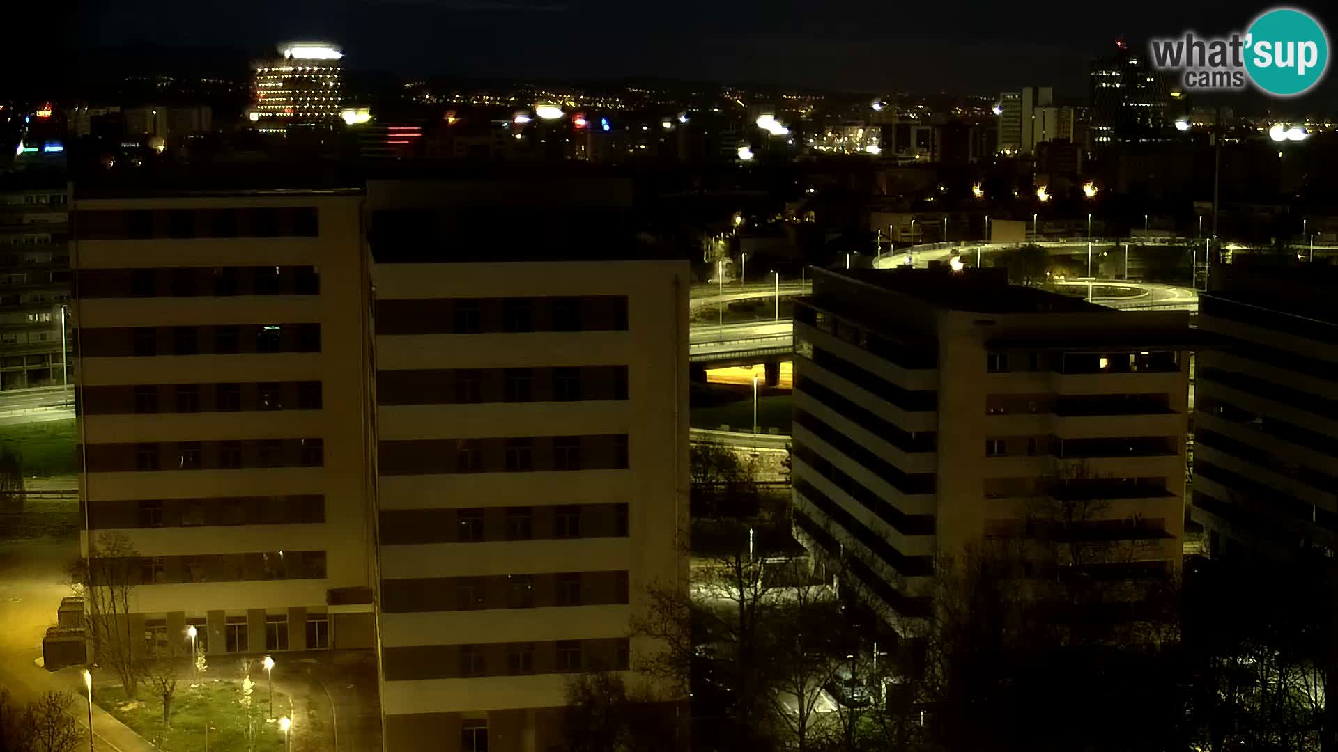 Live-Kreisverkehr Slavonska und Marin Držić Avenue zur Zagreb Webcam