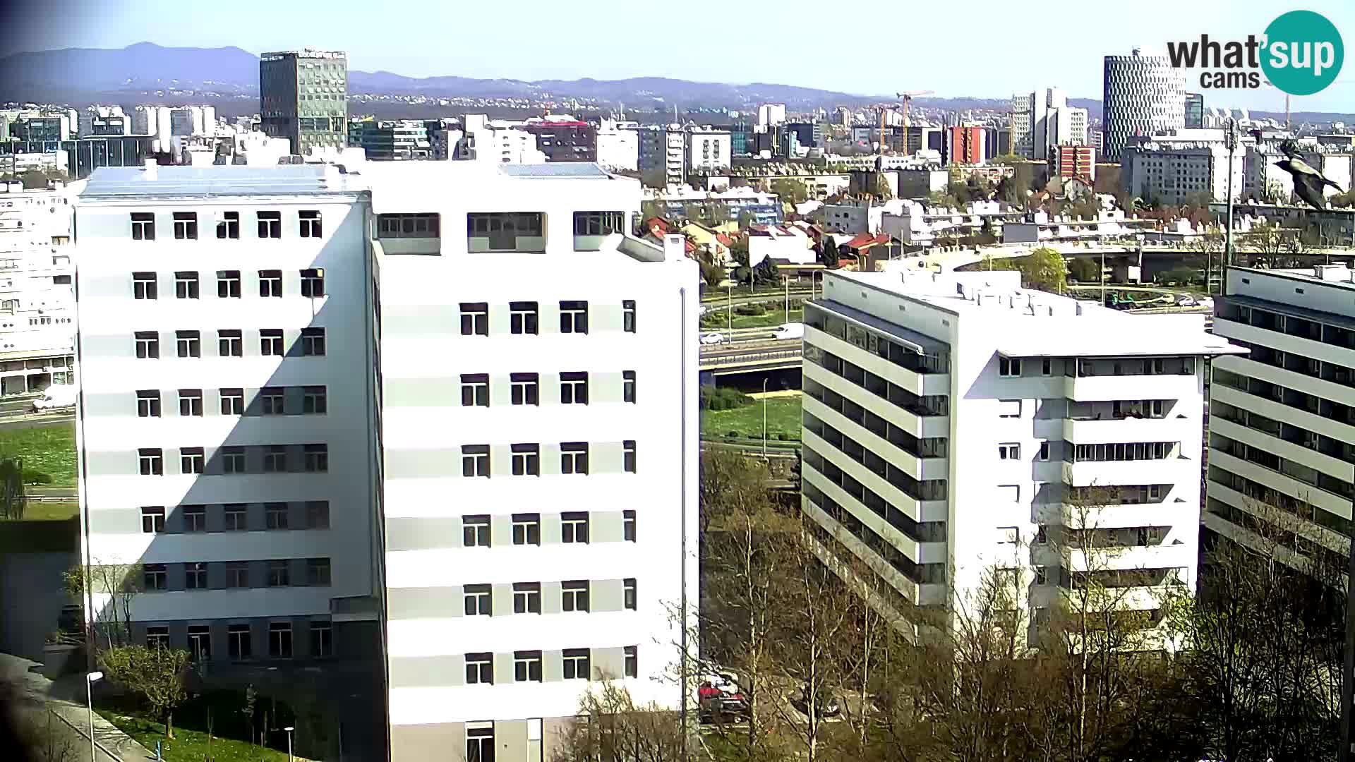 Live-Kreisverkehr Slavonska und Marin Držić Avenue zur Zagreb Webcam