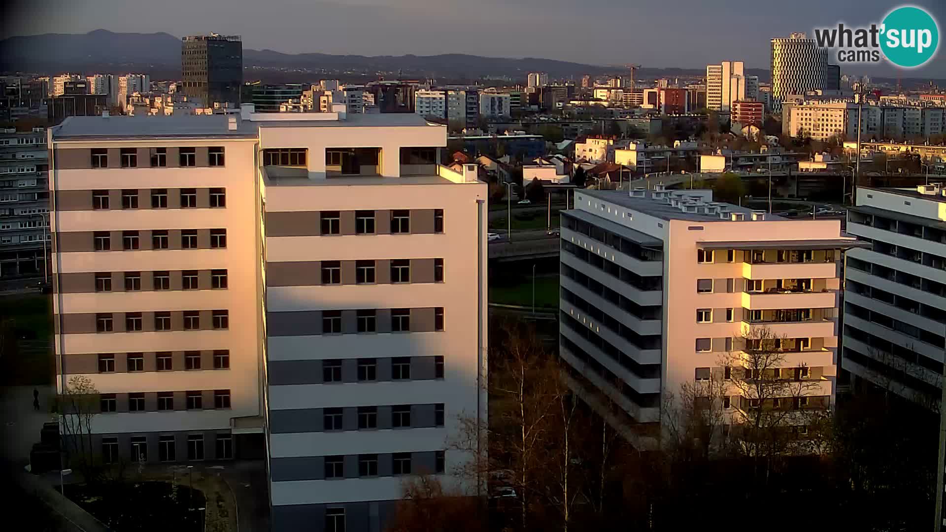 Rotonda en vivo que cruza Slavonska y Marin Držić Avenue en Zagreb webcam