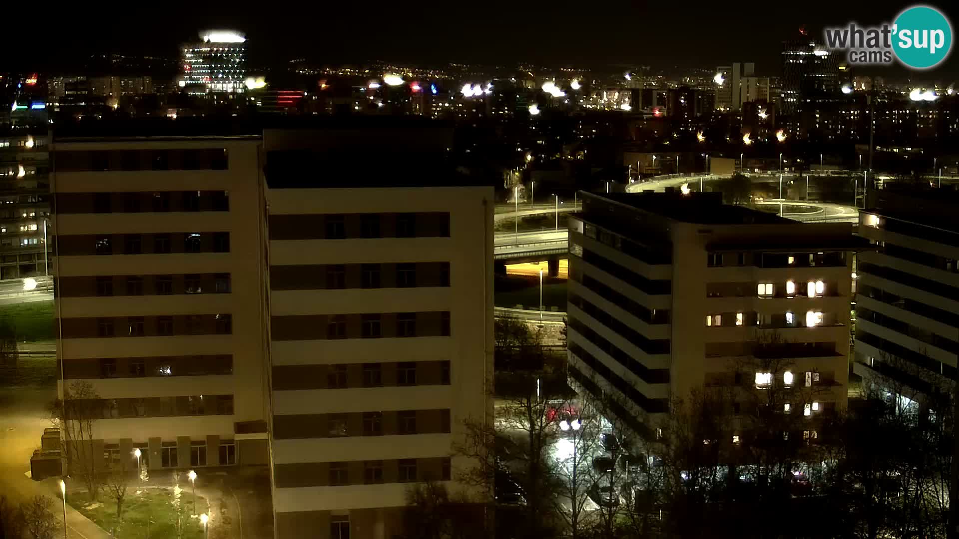 Rond-point en direct traversant les avenues Slavonska et Marin Držić à Zagreb webcam