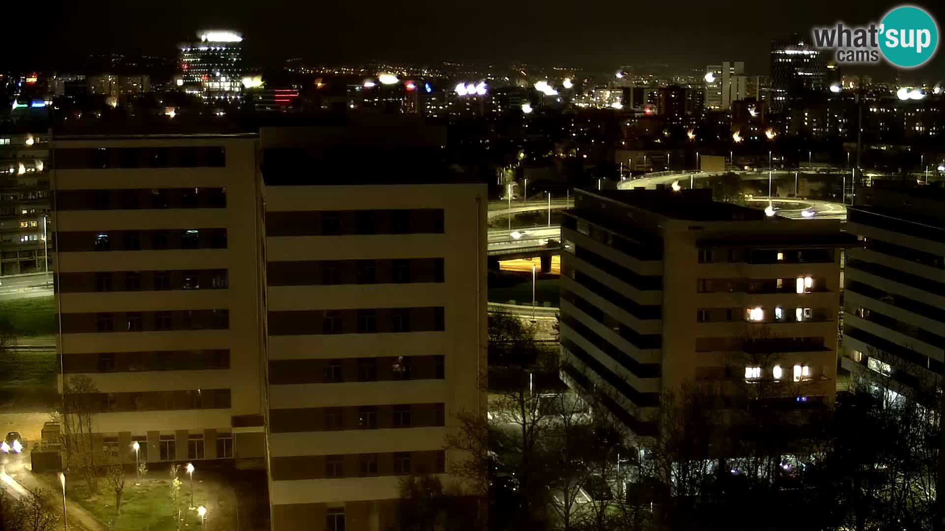 Live-Kreisverkehr Slavonska und Marin Držić Avenue zur Zagreb Webcam