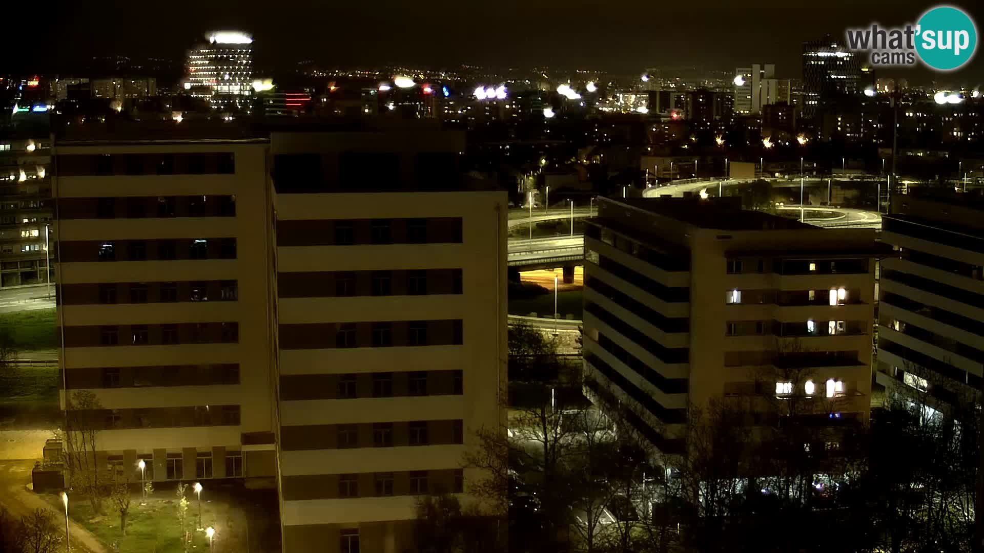 Live-Kreisverkehr Slavonska und Marin Držić Avenue zur Zagreb Webcam