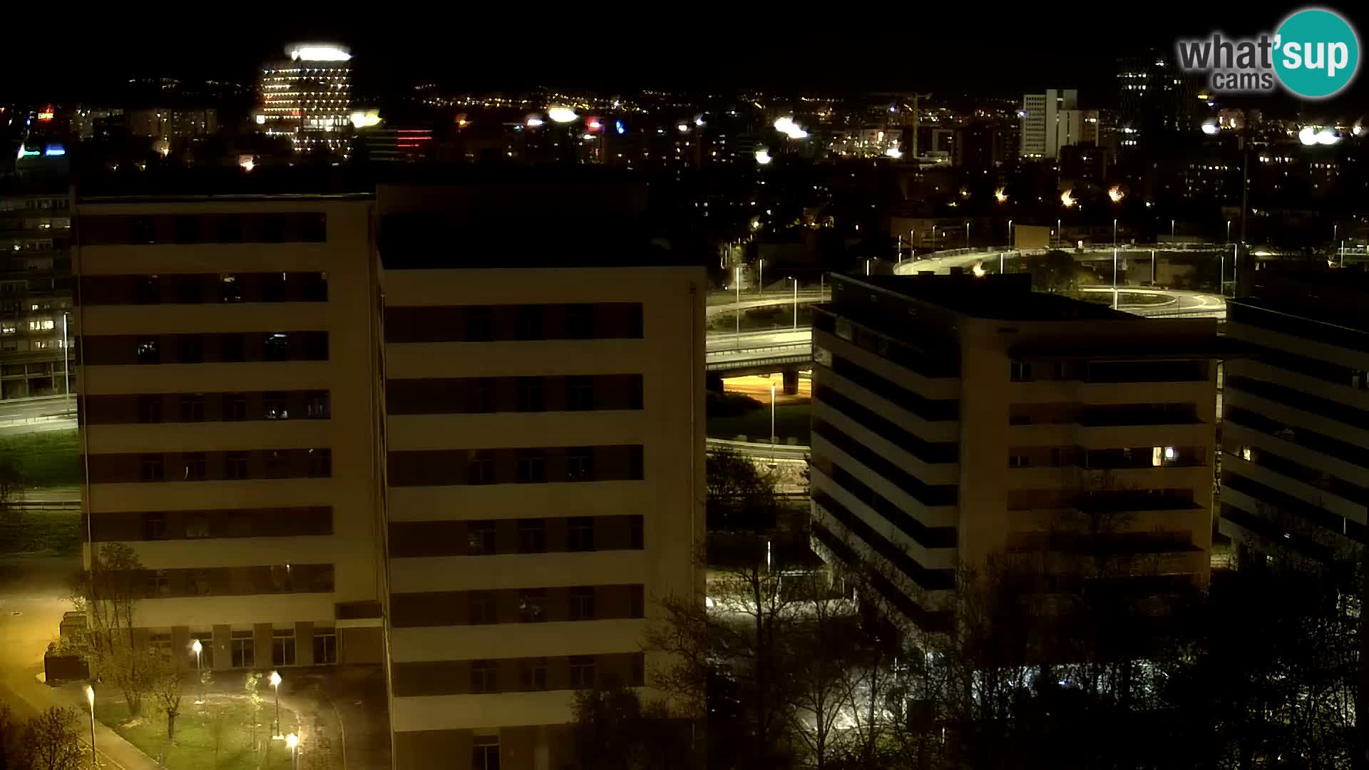 Rotonda en vivo que cruza Slavonska y Marin Držić Avenue en Zagreb webcam