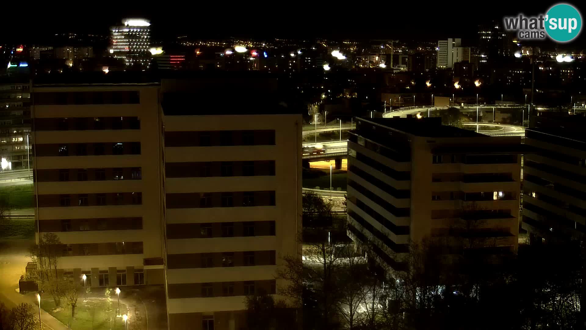 Rond-point en direct traversant les avenues Slavonska et Marin Držić à Zagreb webcam