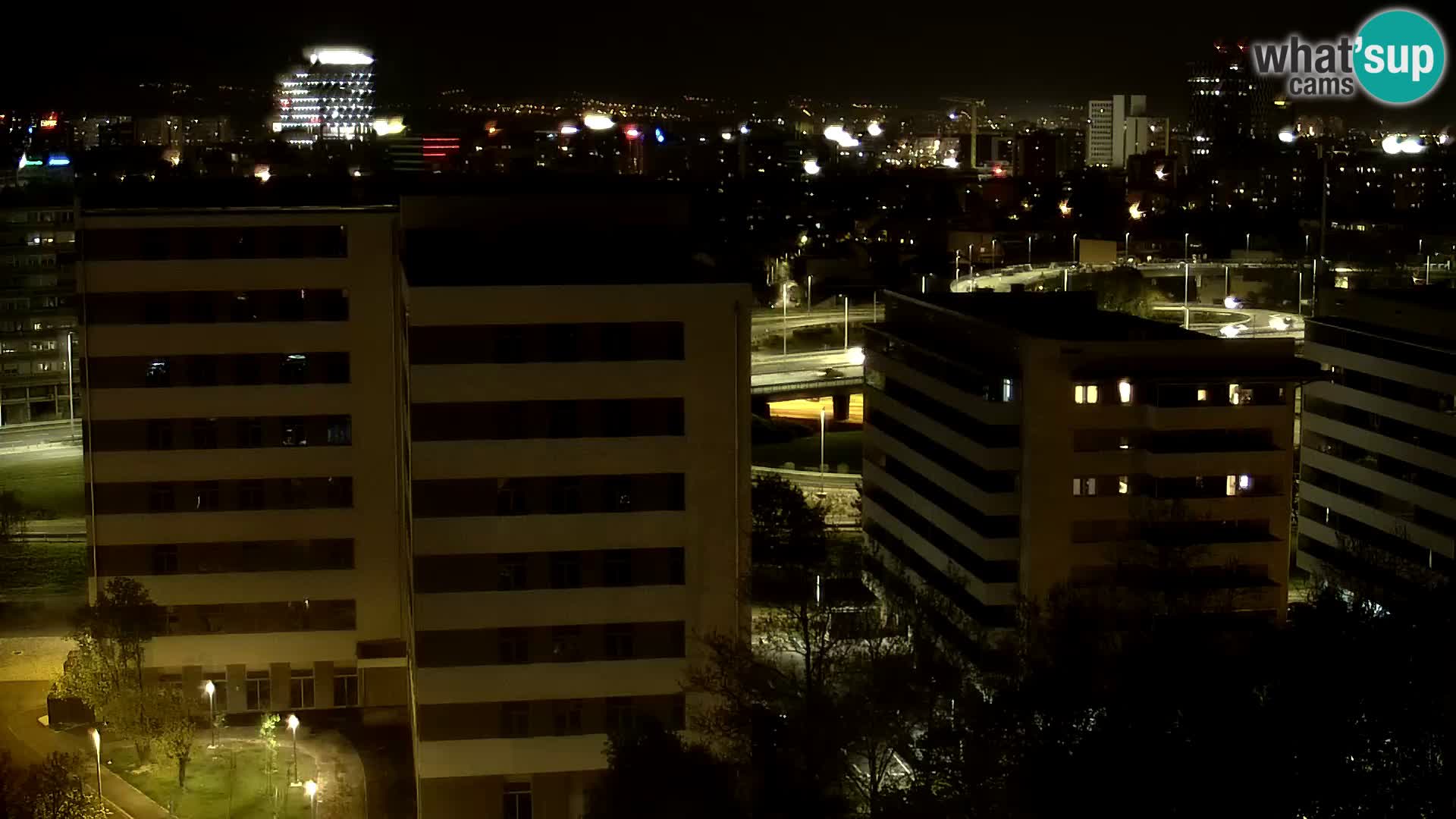 Live-Kreisverkehr Slavonska und Marin Držić Avenue zur Zagreb Webcam