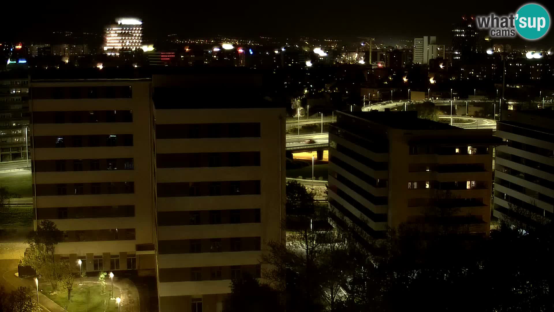 Live-Kreisverkehr Slavonska und Marin Držić Avenue zur Zagreb Webcam