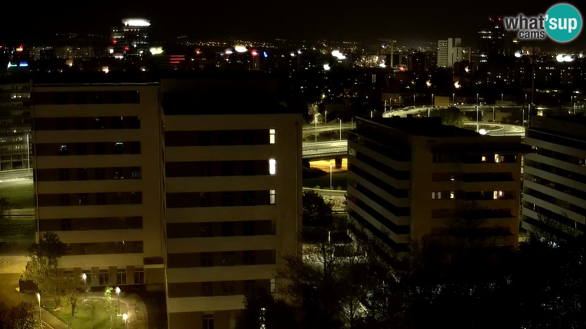 Live-Kreisverkehr Slavonska und Marin Držić Avenue zur Zagreb Webcam