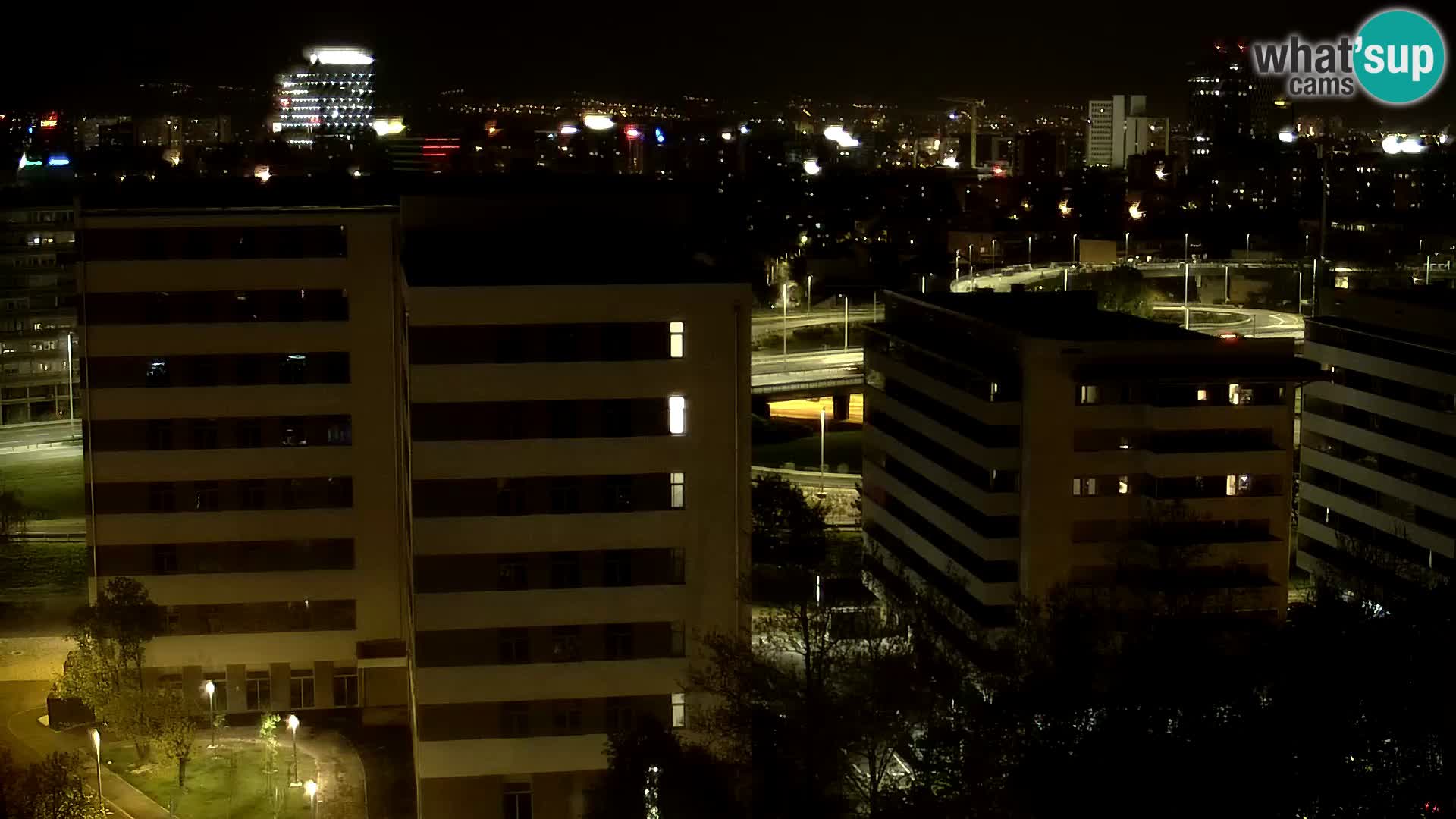 Live-Kreisverkehr Slavonska und Marin Držić Avenue zur Zagreb Webcam