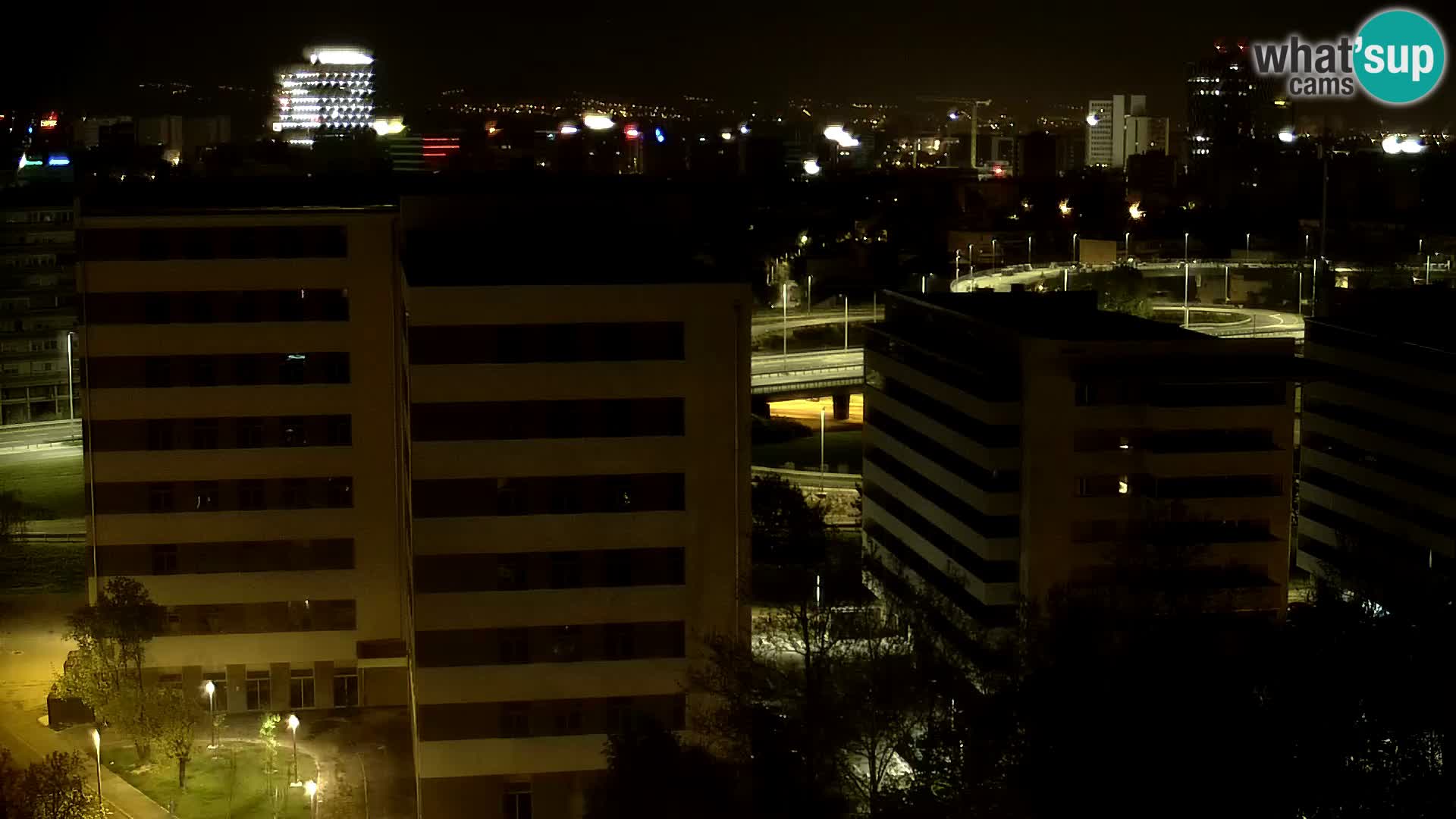 Rond-point en direct traversant les avenues Slavonska et Marin Držić à Zagreb webcam