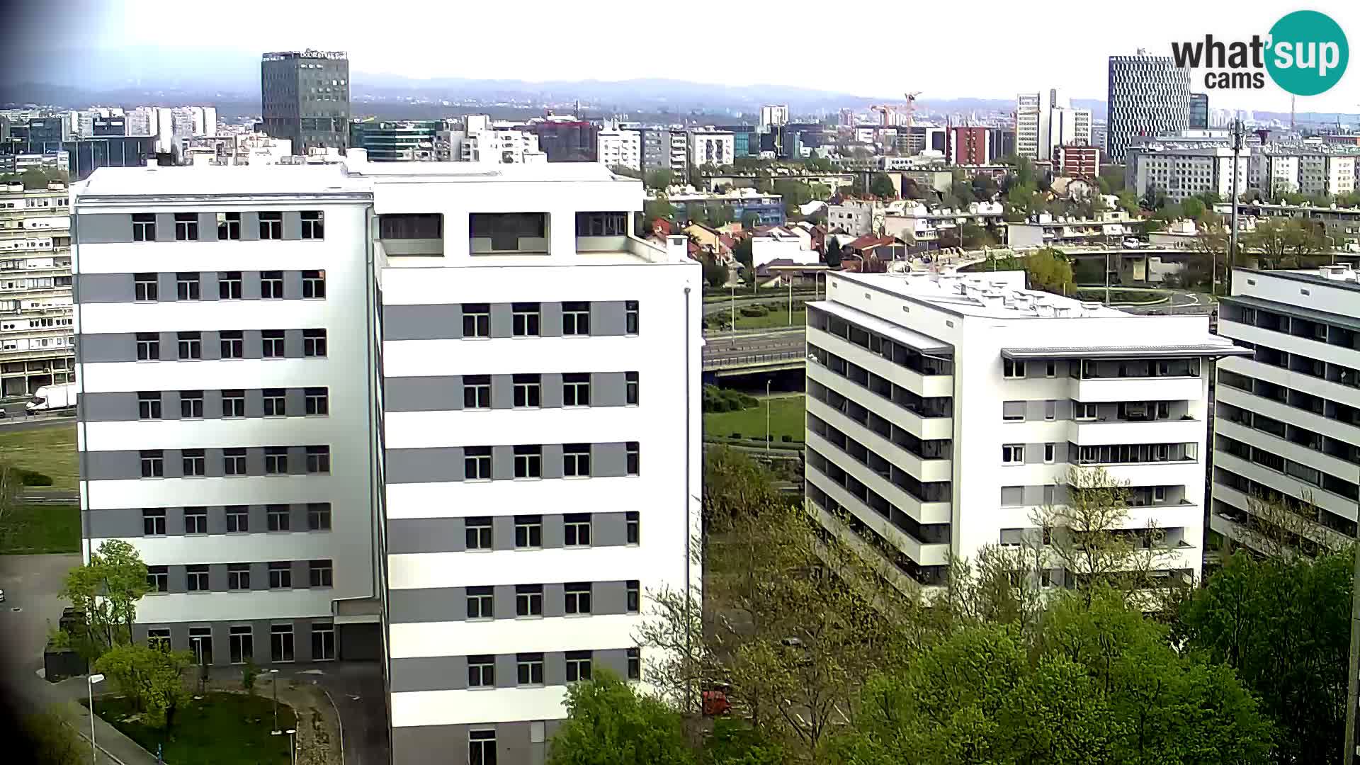 Krožišče Slavonske in Marin Držićeve ulice v Zagrebu v živo