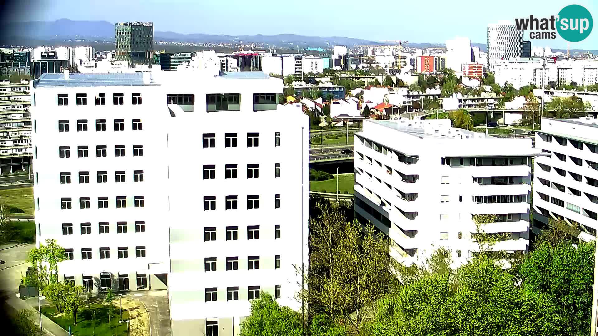 Rotatoria e incrocio viale Slavonska e Marin Držić  – webcam di Zagabria