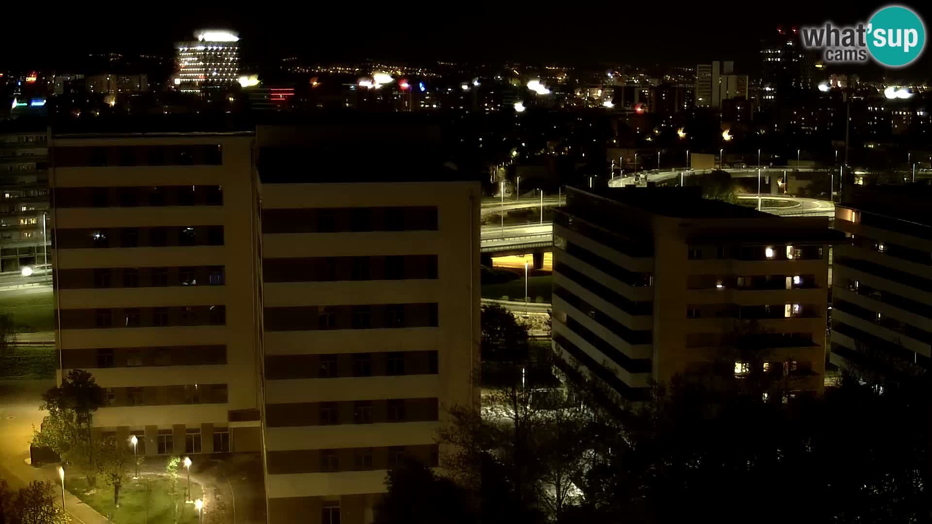 Live-Kreisverkehr Slavonska und Marin Držić Avenue zur Zagreb Webcam