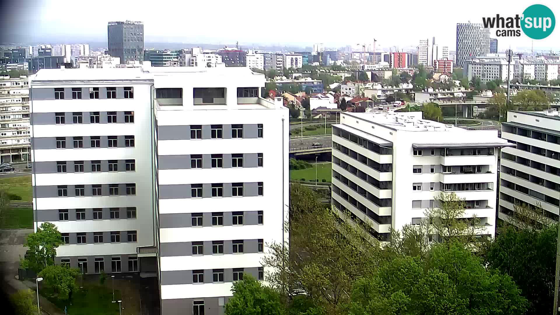 Krožišče Slavonske in Marin Držićeve ulice v Zagrebu v živo