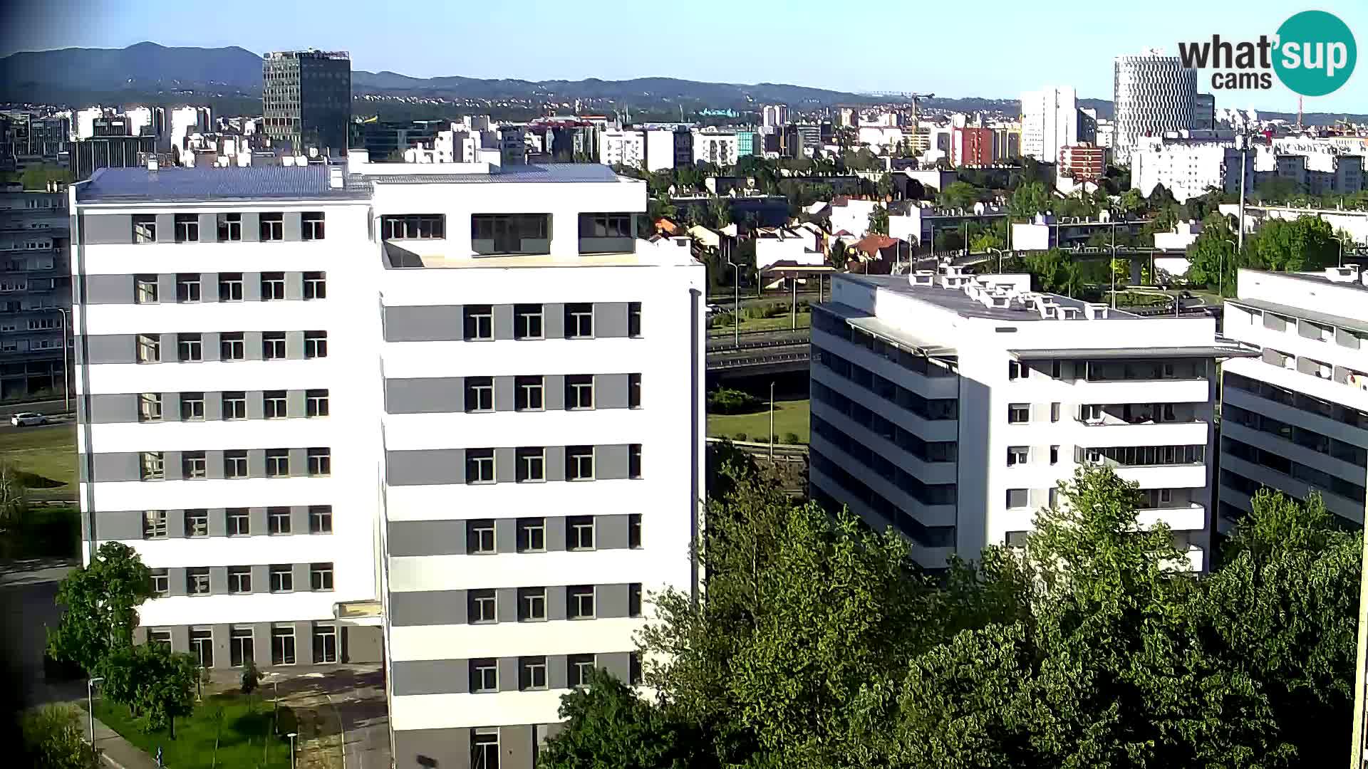 Krožišče Slavonske in Marin Držićeve ulice v Zagrebu v živo