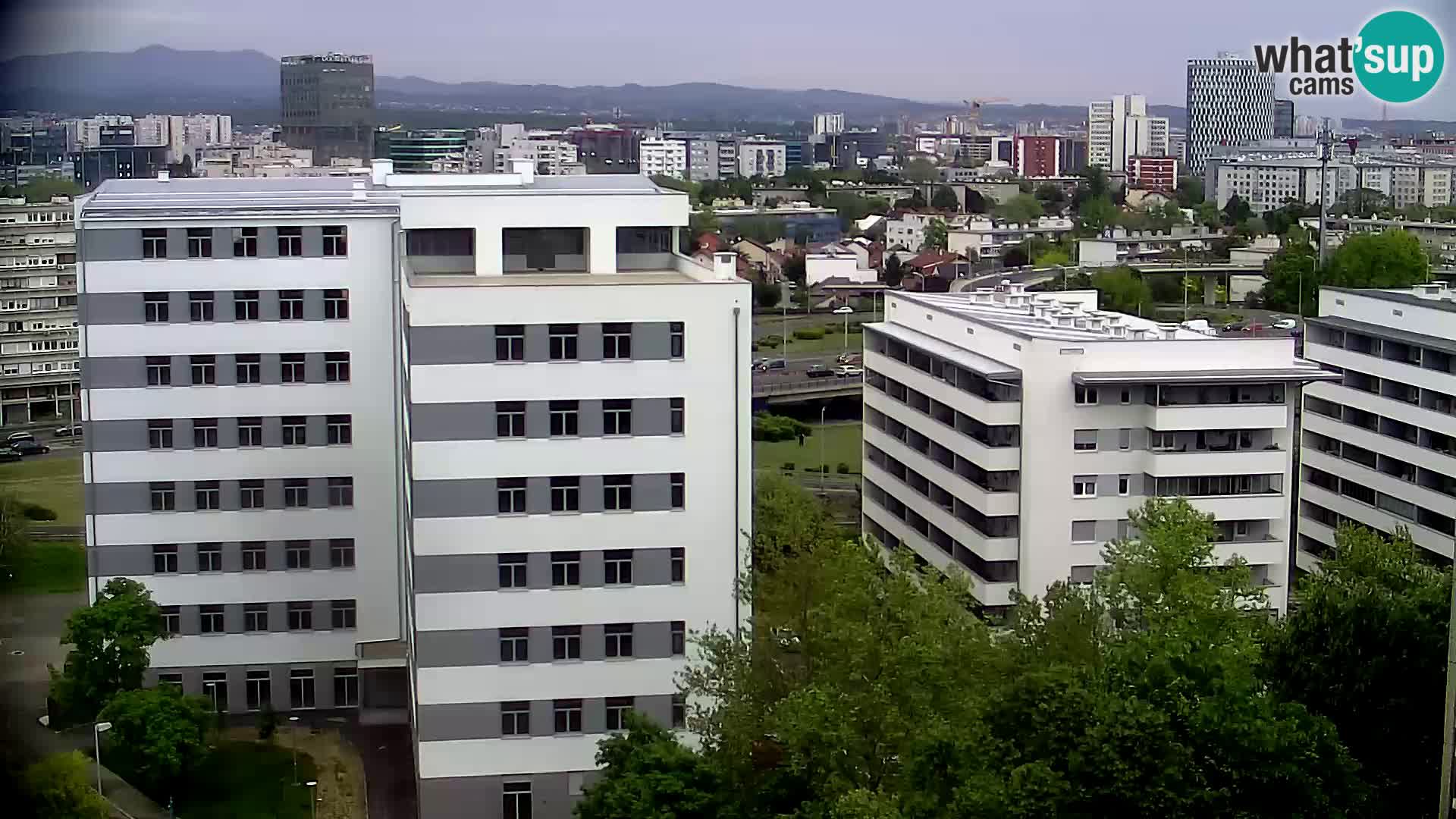 Live Interchange of Slavonska Avenue and Marin Držić Avenue in Zagreb webcam
