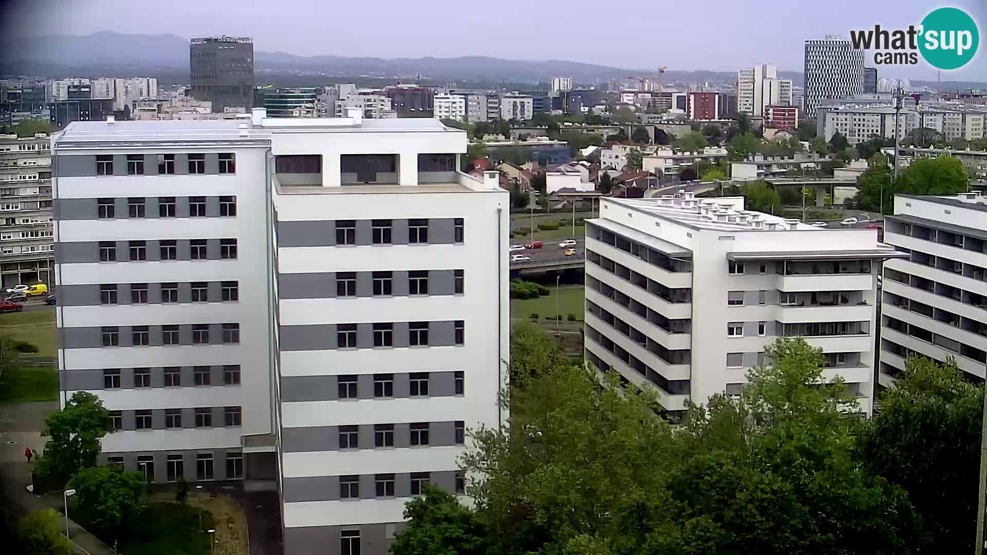 Krožišče Slavonske in Marin Držićeve ulice v Zagrebu v živo