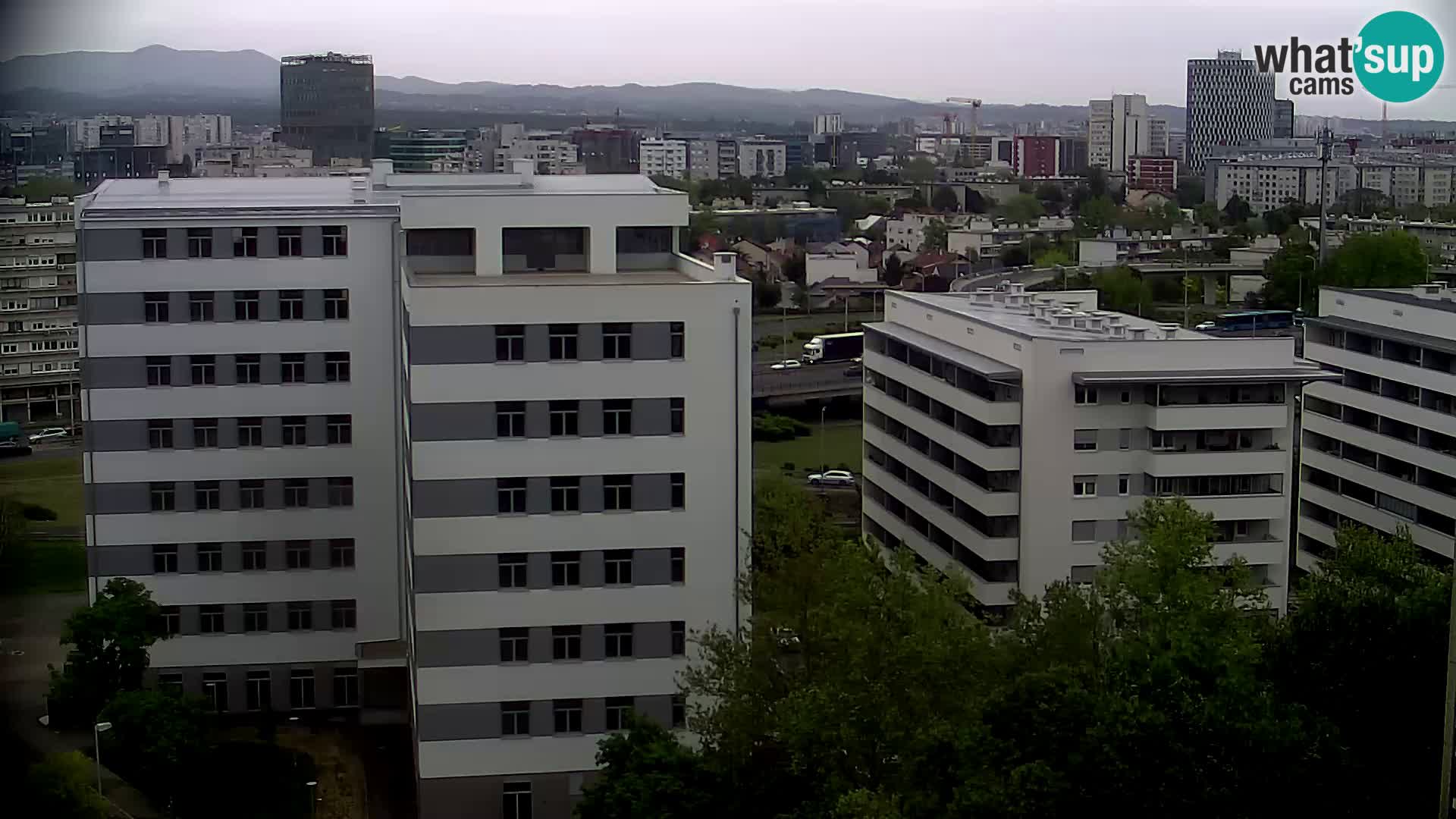 Live Interchange of Slavonska Avenue and Marin Držić Avenue in Zagreb webcam
