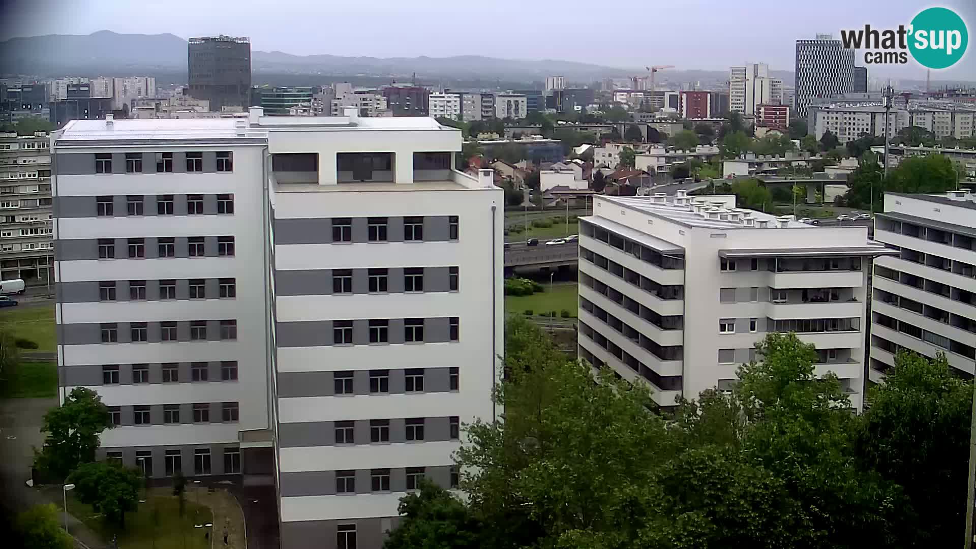 Live Interchange of Slavonska Avenue and Marin Držić Avenue in Zagreb webcam