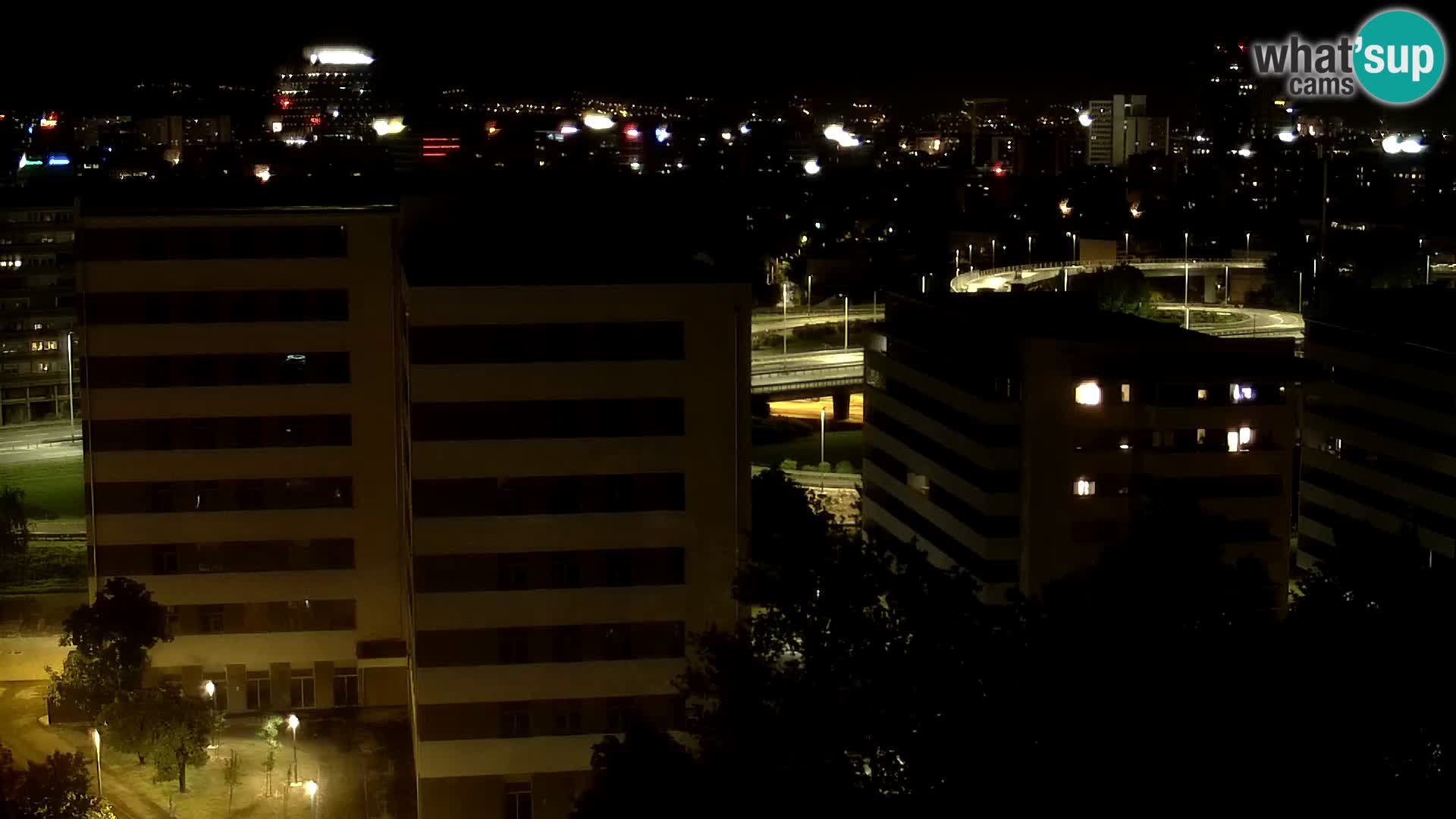 Rond-point en direct traversant les avenues Slavonska et Marin Držić à Zagreb webcam